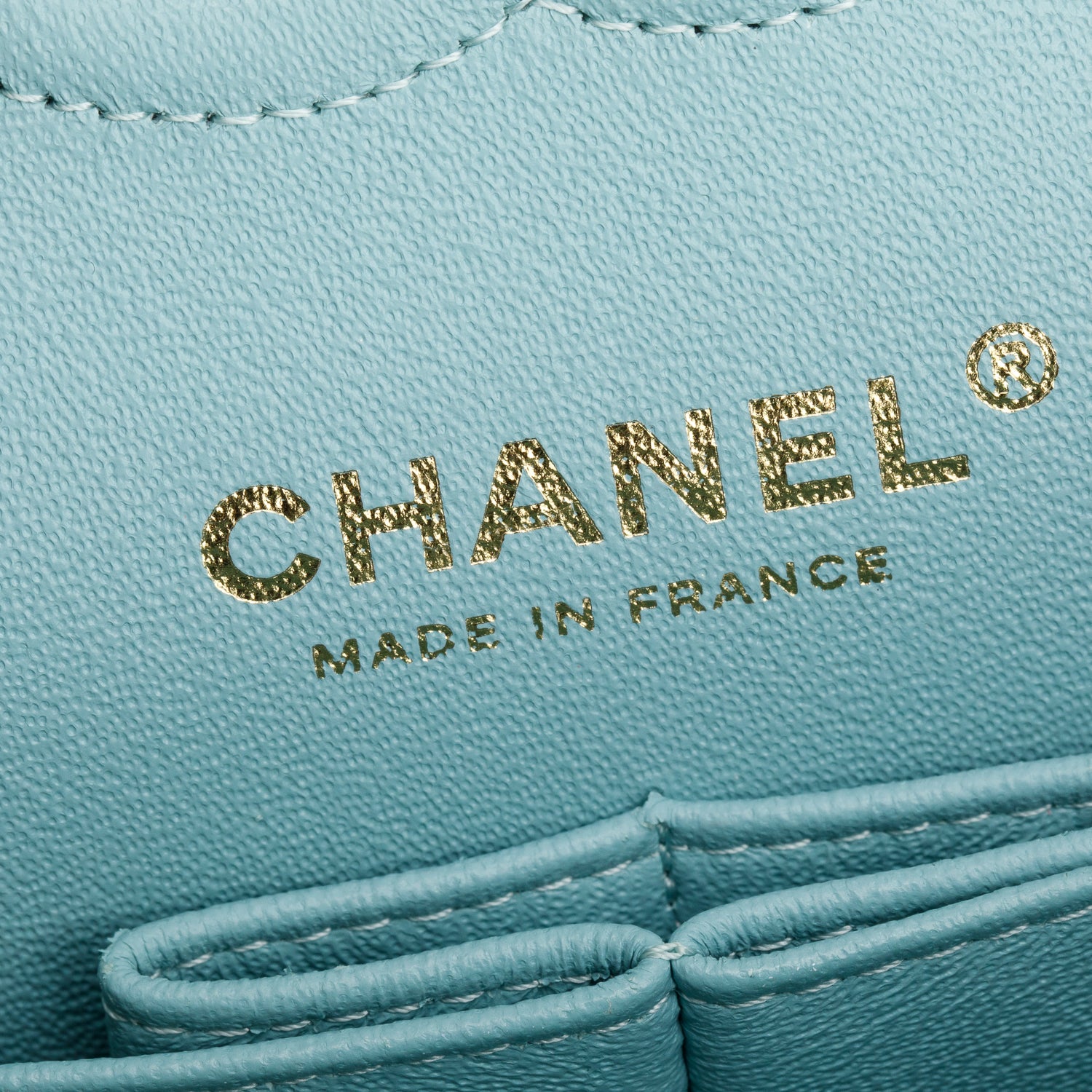 Chanel Teal Caviar Quilted Small Double Flap Bag w/ Authenticity Card