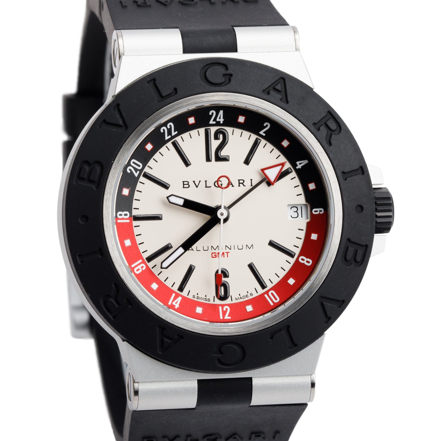BVLGARI Aluminum 40 MM GMT Automatic Watch