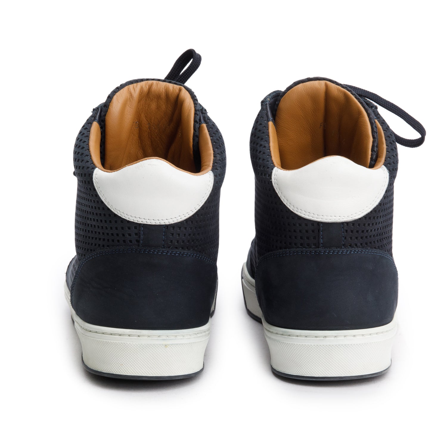 Louis Vuitton Navy Leather Speaker High Top Sneakers, Men's 8.5 w/ Box & Receipt