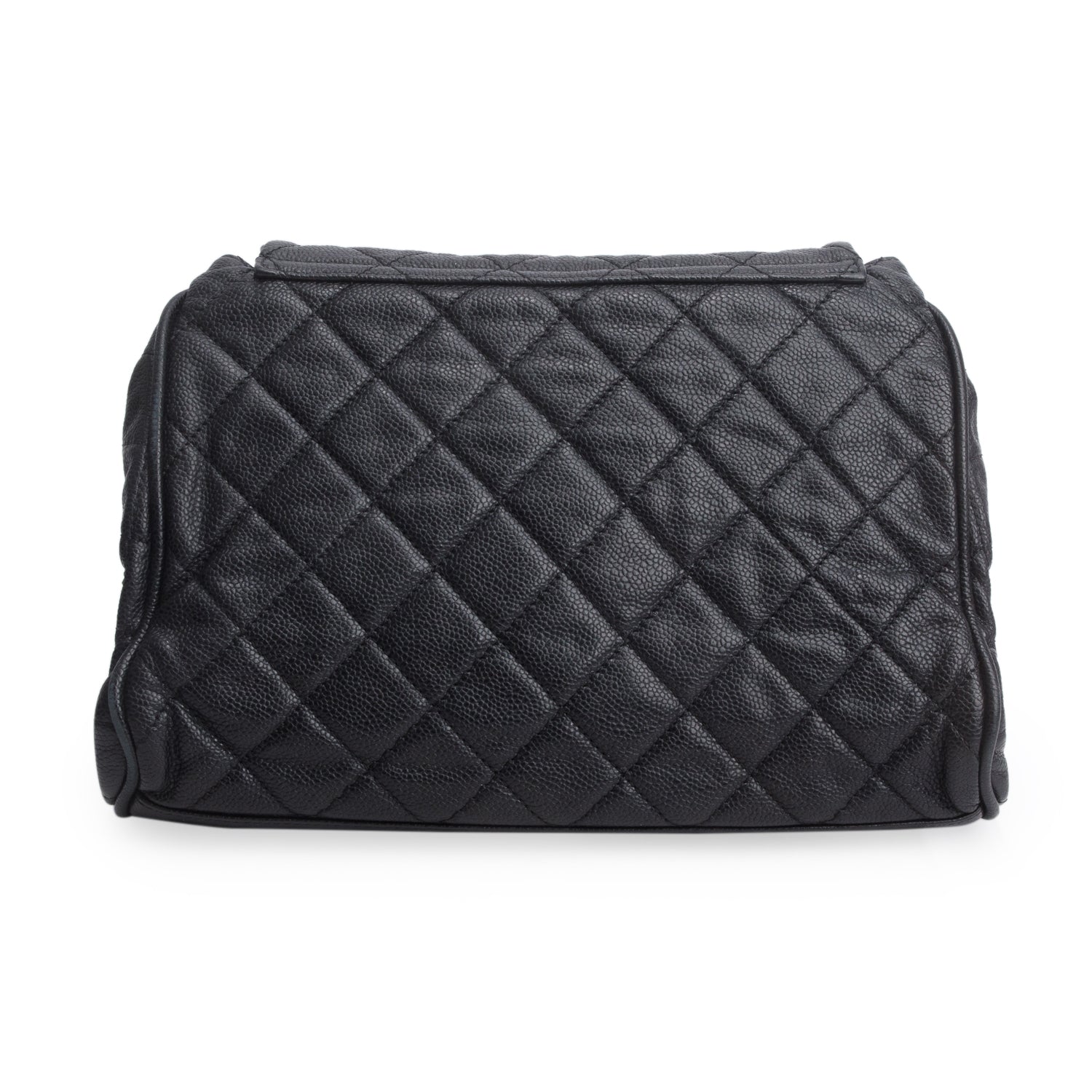 Chanel Black Caviar Quilted Leather Timeless Accordion Flap Bag