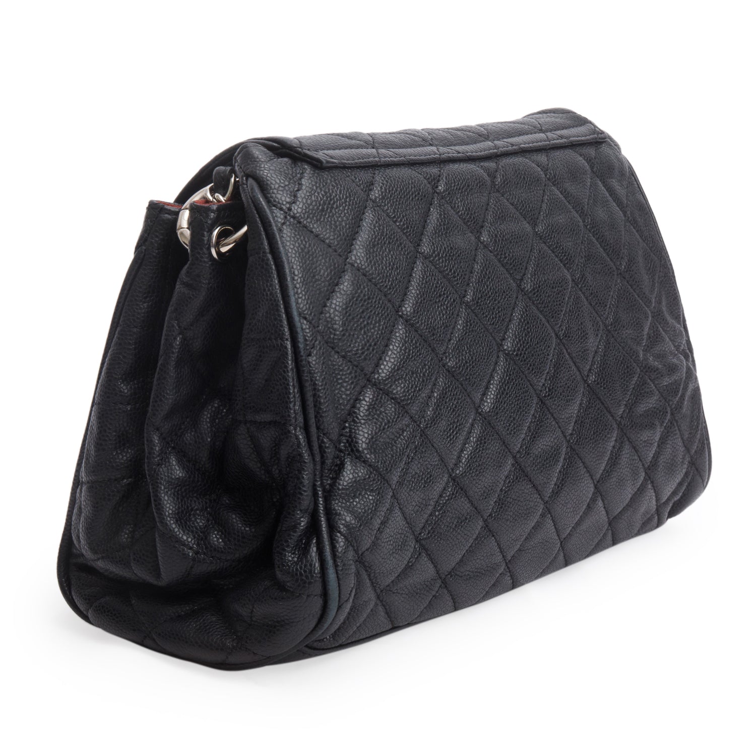 Chanel Black Caviar Quilted Leather Timeless Accordion Flap Bag