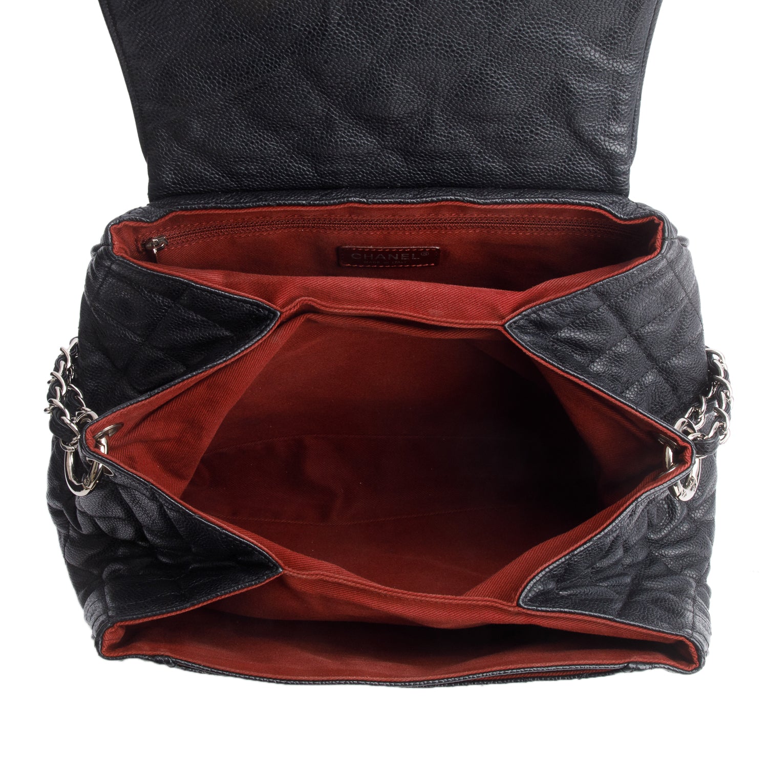 Chanel Black Caviar Quilted Leather Timeless Accordion Flap Bag