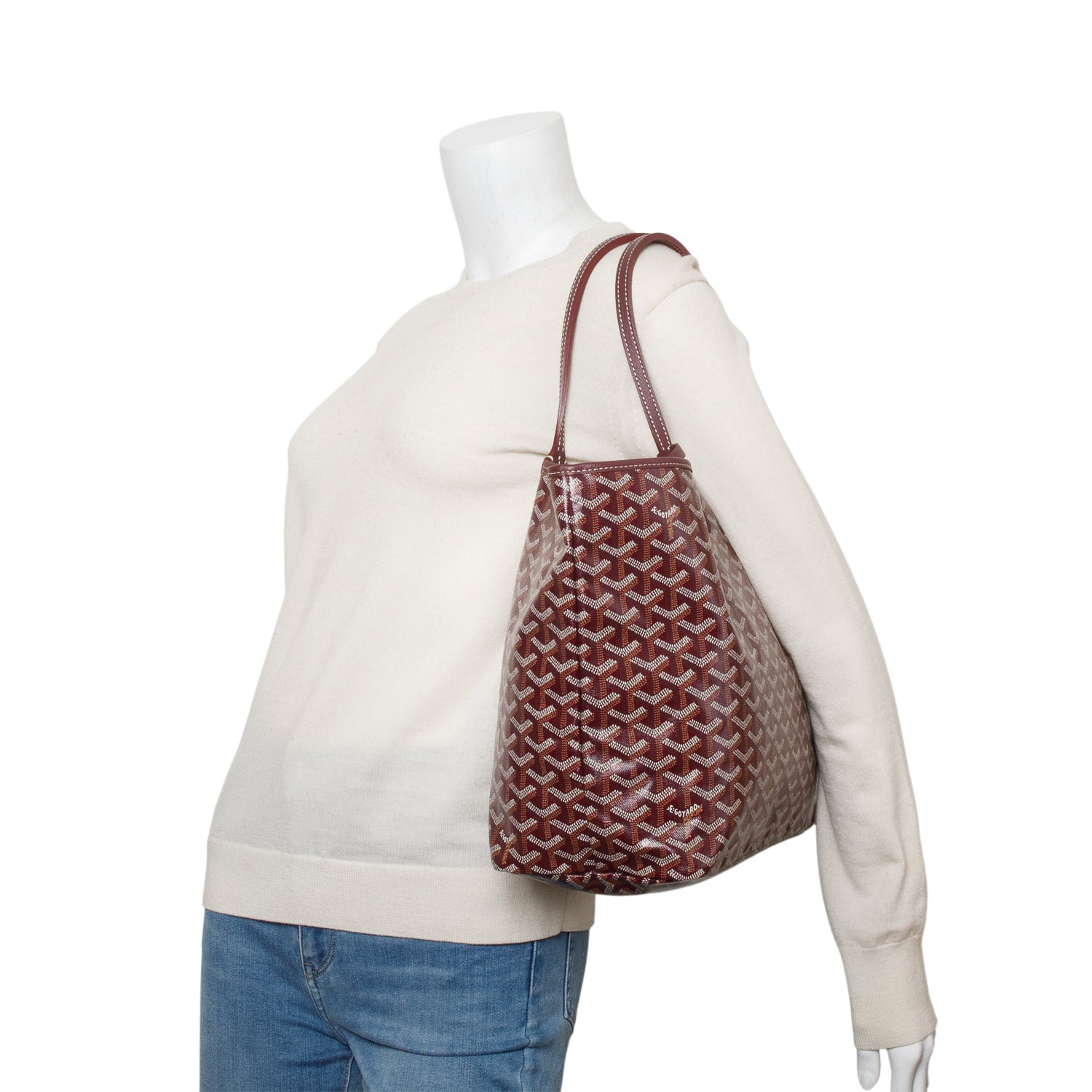 Goyard 2024 Red Saint Louis PM Tote w/ Pouch