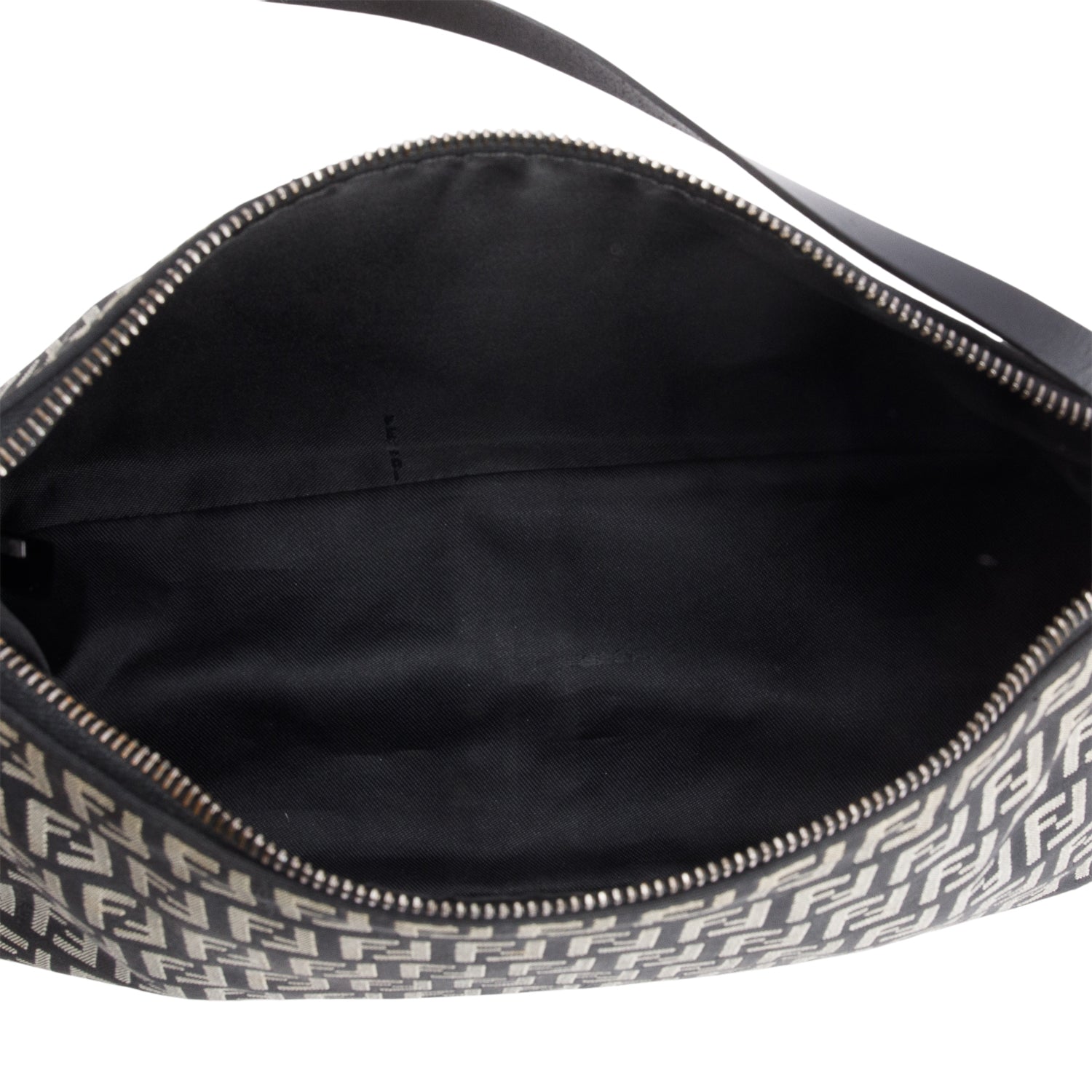 Fendi Black Zucchino Cuoio Pochette