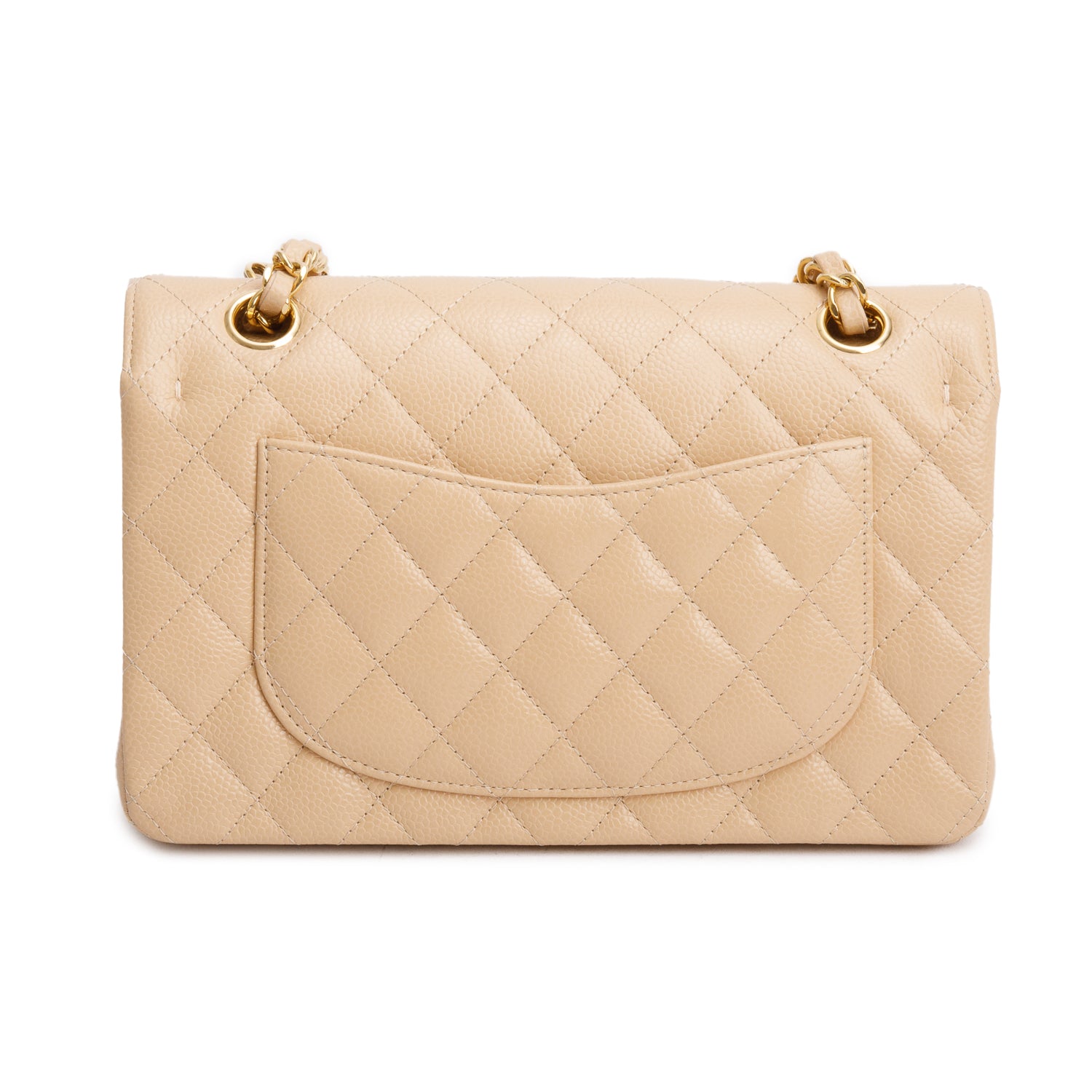 Chanel 2025 Beige Caviar Quilted Small Double Flap Bag w/ Box & Receipt