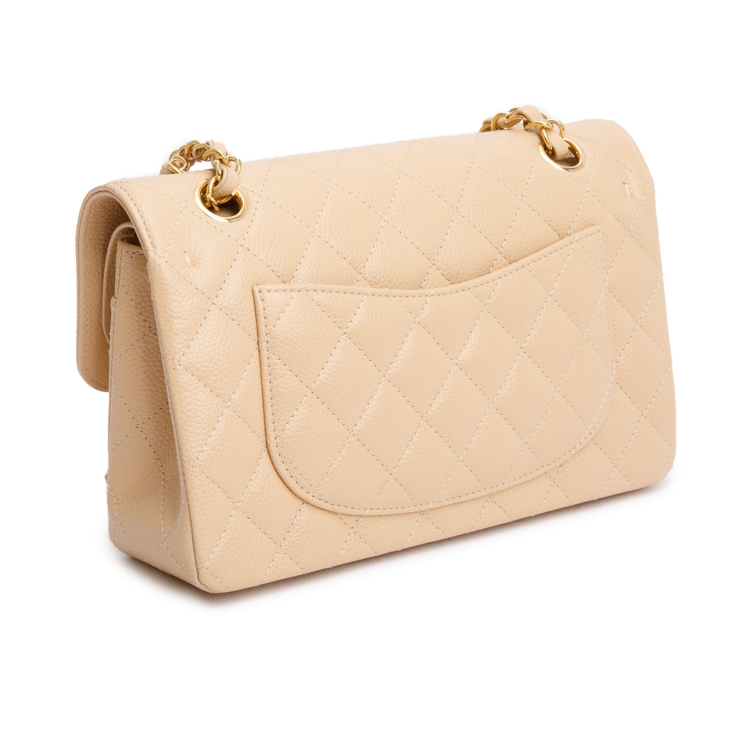 Chanel 2025 Beige Caviar Quilted Small Double Flap Bag w/ Box & Receipt