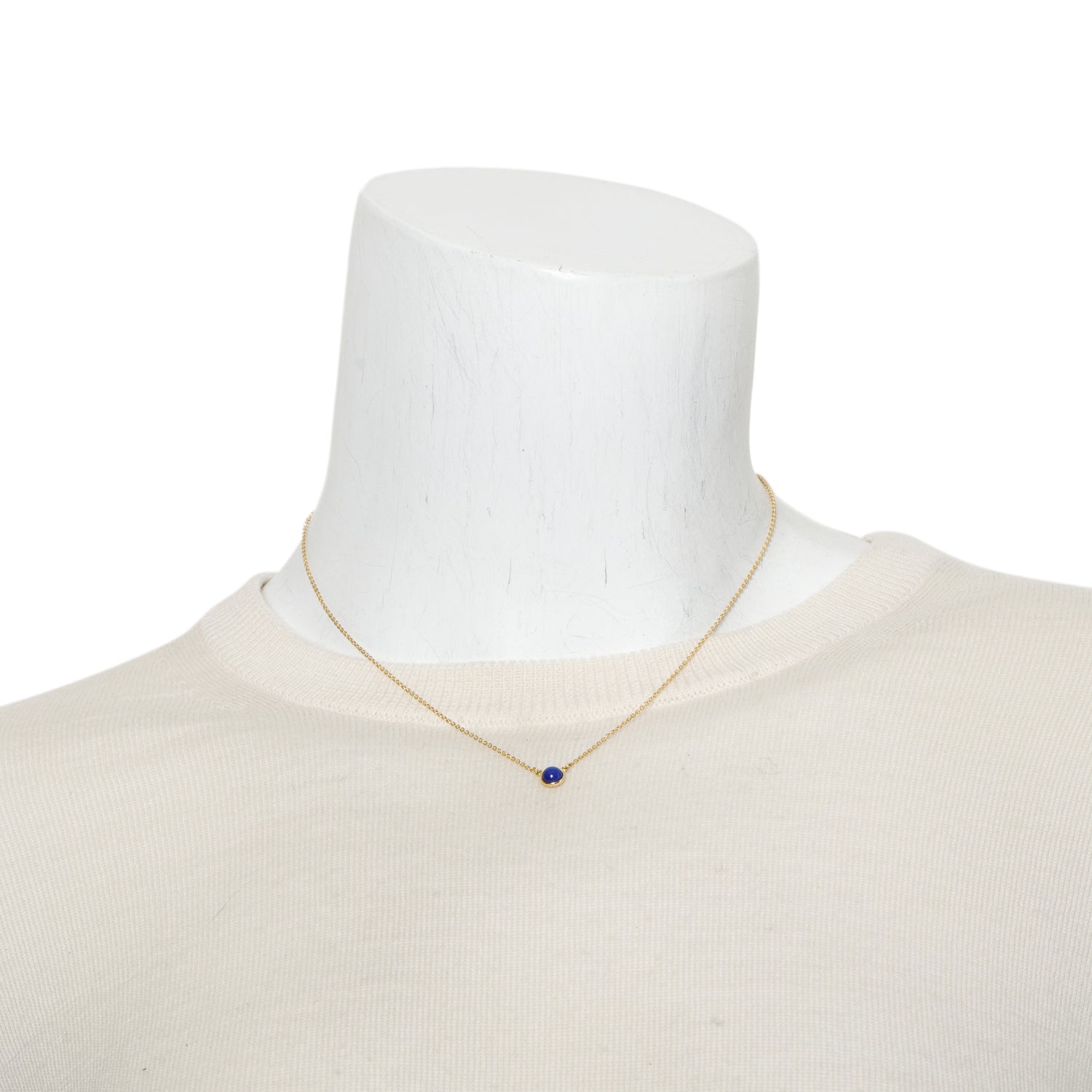 Tiffany & Co. Elsa Peretti 18k Yellow Gold Lapis Lazuli Color by the Yard Pendant Necklace w/ Box