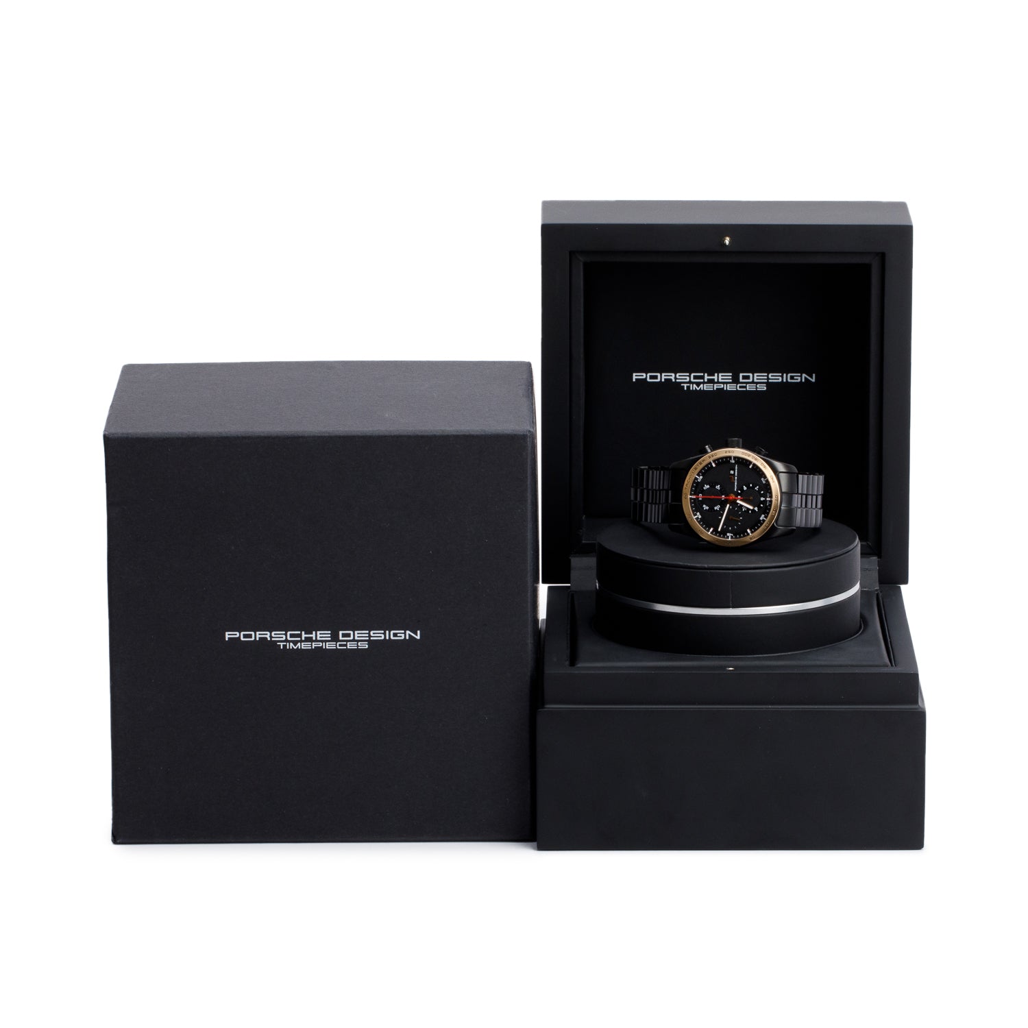 Porsche Design Black Titanium & 18k Rose Gold Chronotimer 42 MM Automatic Chronograph Watch w/ Box & Papers