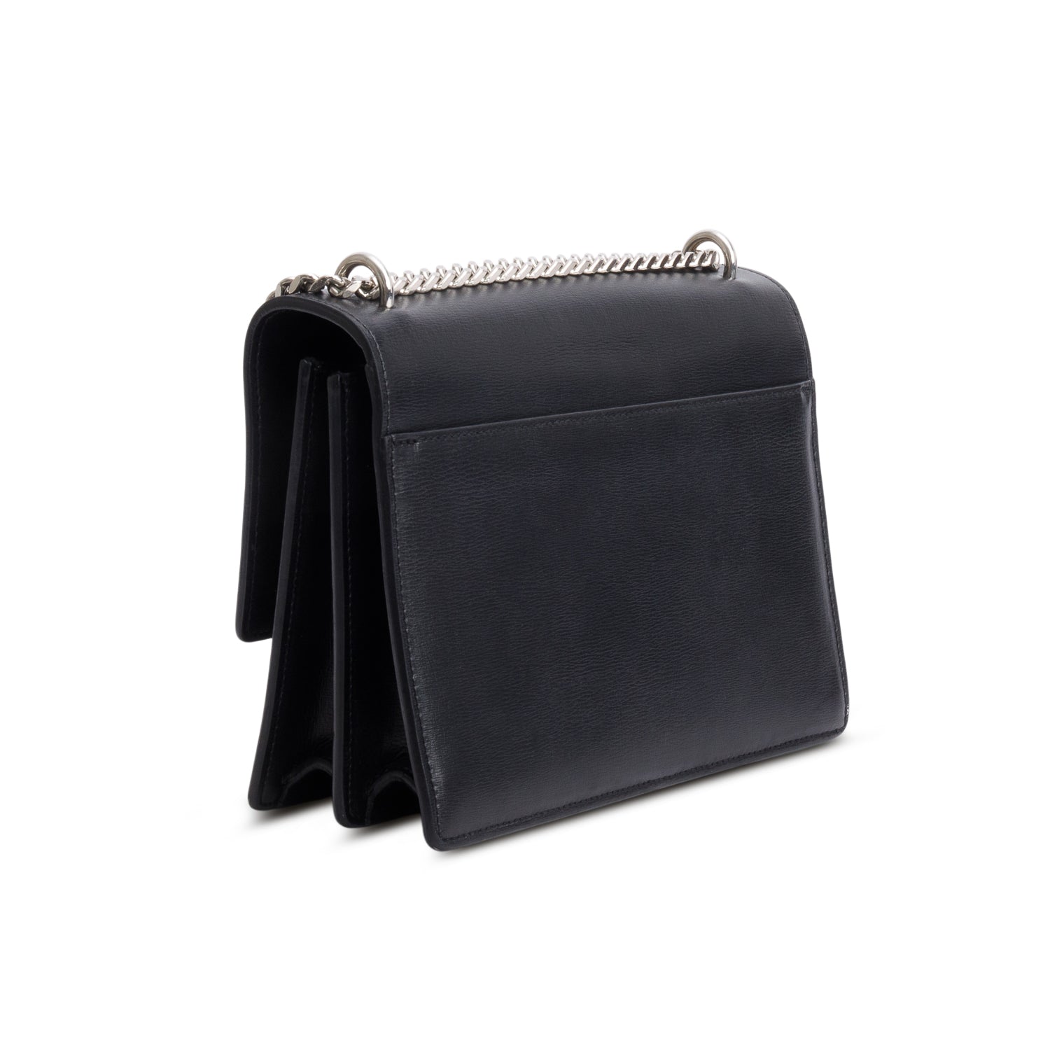 Saint Laurent Black Calfskin Leather Medium Sunset Shoulder Bag w/ Box & Receipt