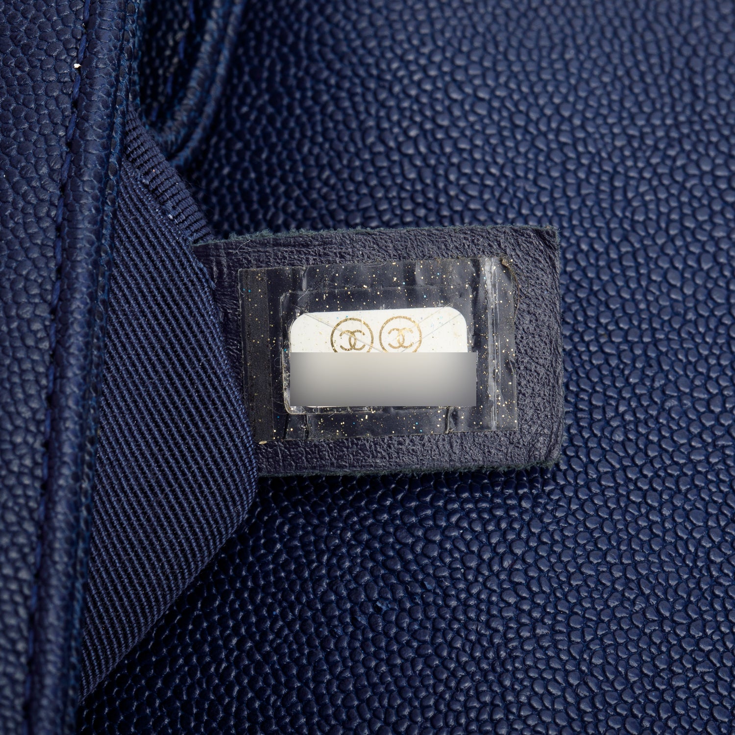 Chanel Blue Caviar Quilted Medium Boy Flap Bag w/ Box