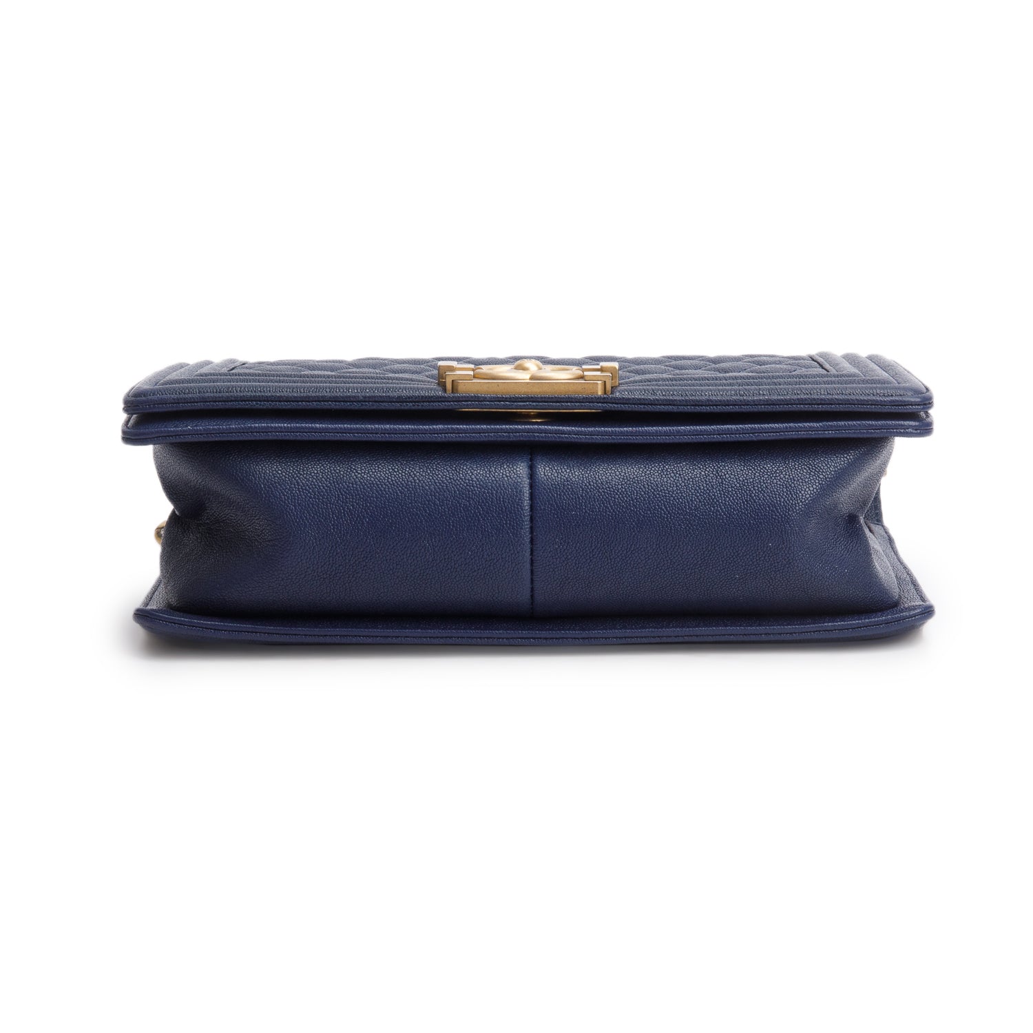 Chanel Blue Caviar Quilted Medium Boy Flap Bag w/ Box