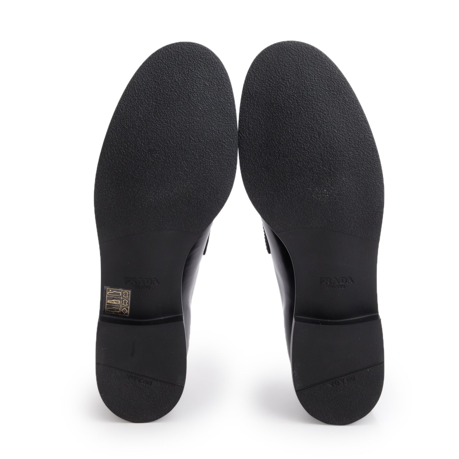 Prada Black Patent Leather Donna Loafers, Size 39.5 w/ Box