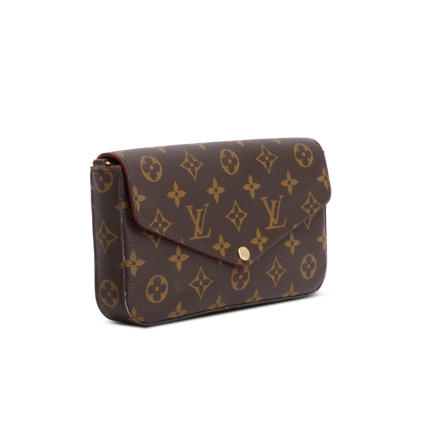 Louis Vuitton Fuschia Monogram Pochette Felicie Wallet on Chain w/ Insert & Box