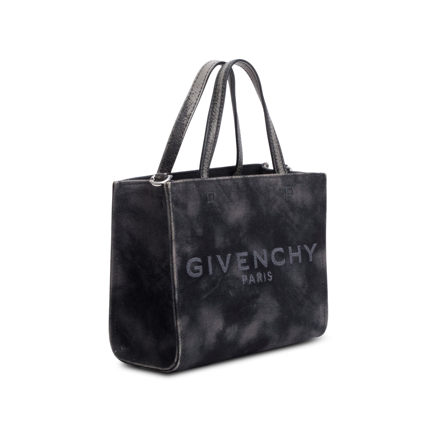 Givenchy 2023 Grey Mini G Tote Canvas Bag w/ Strap