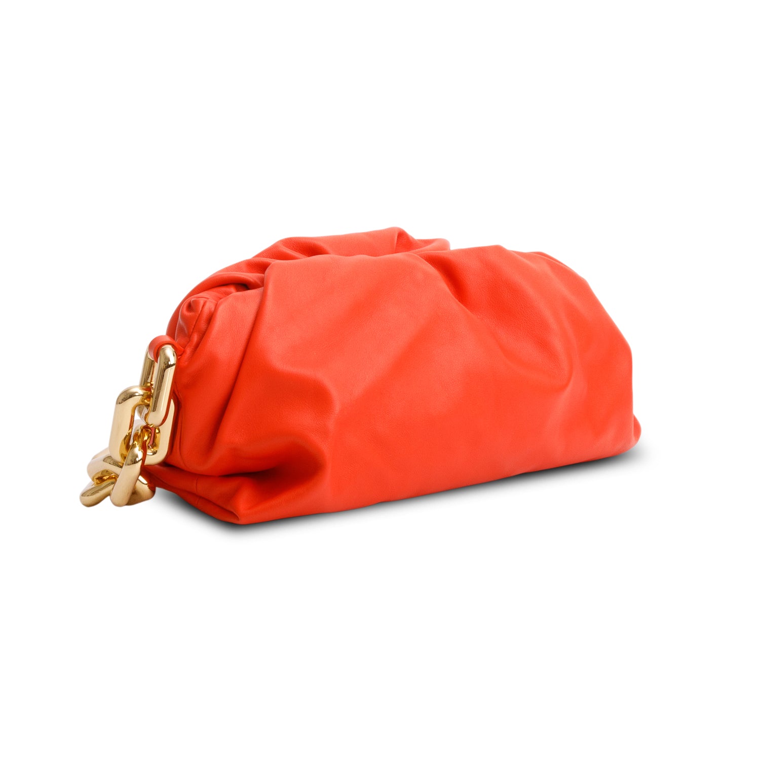 Bottega Veneta Orange Nappa Leather The Chain Pouch