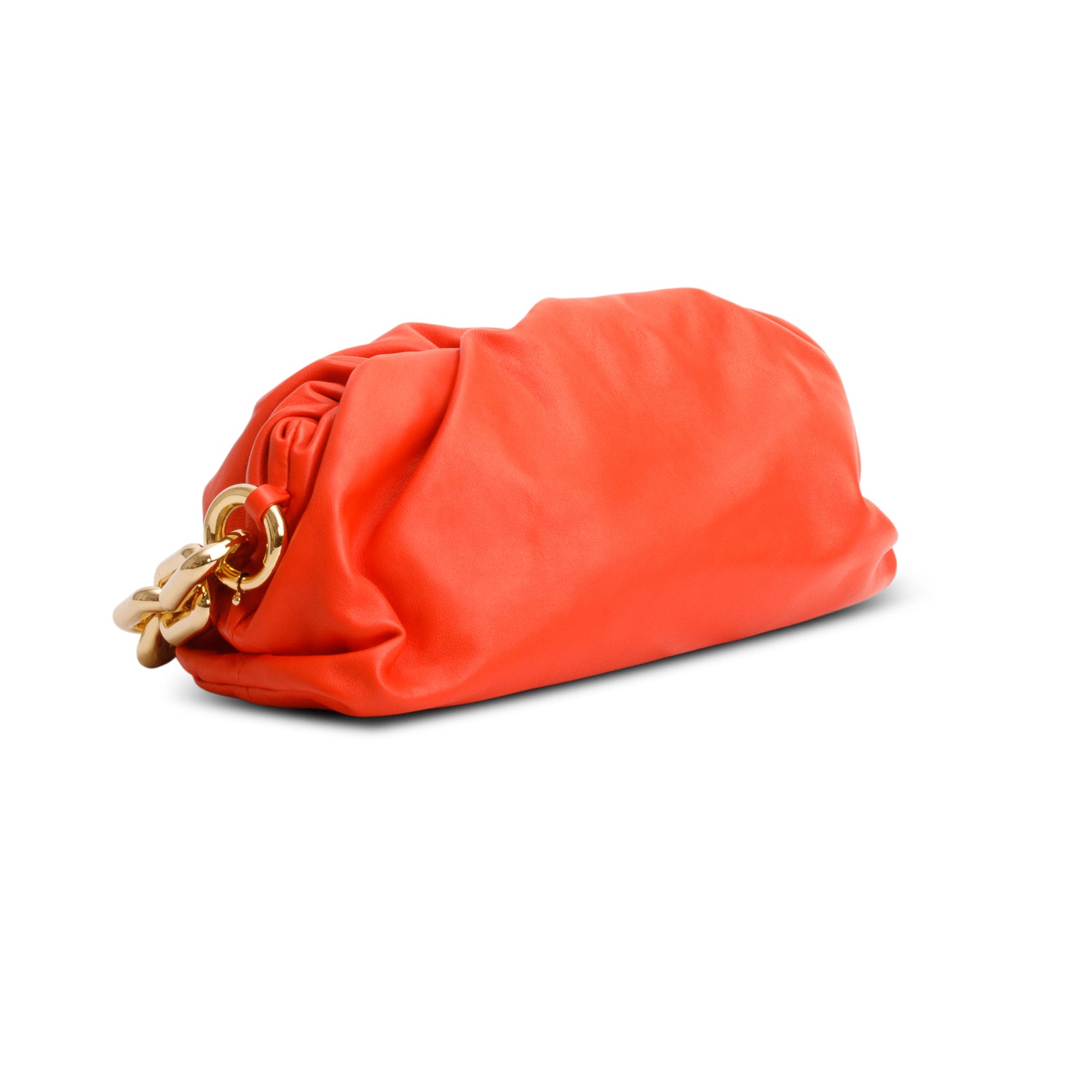 Bottega Veneta Orange Nappa Leather The Chain Pouch