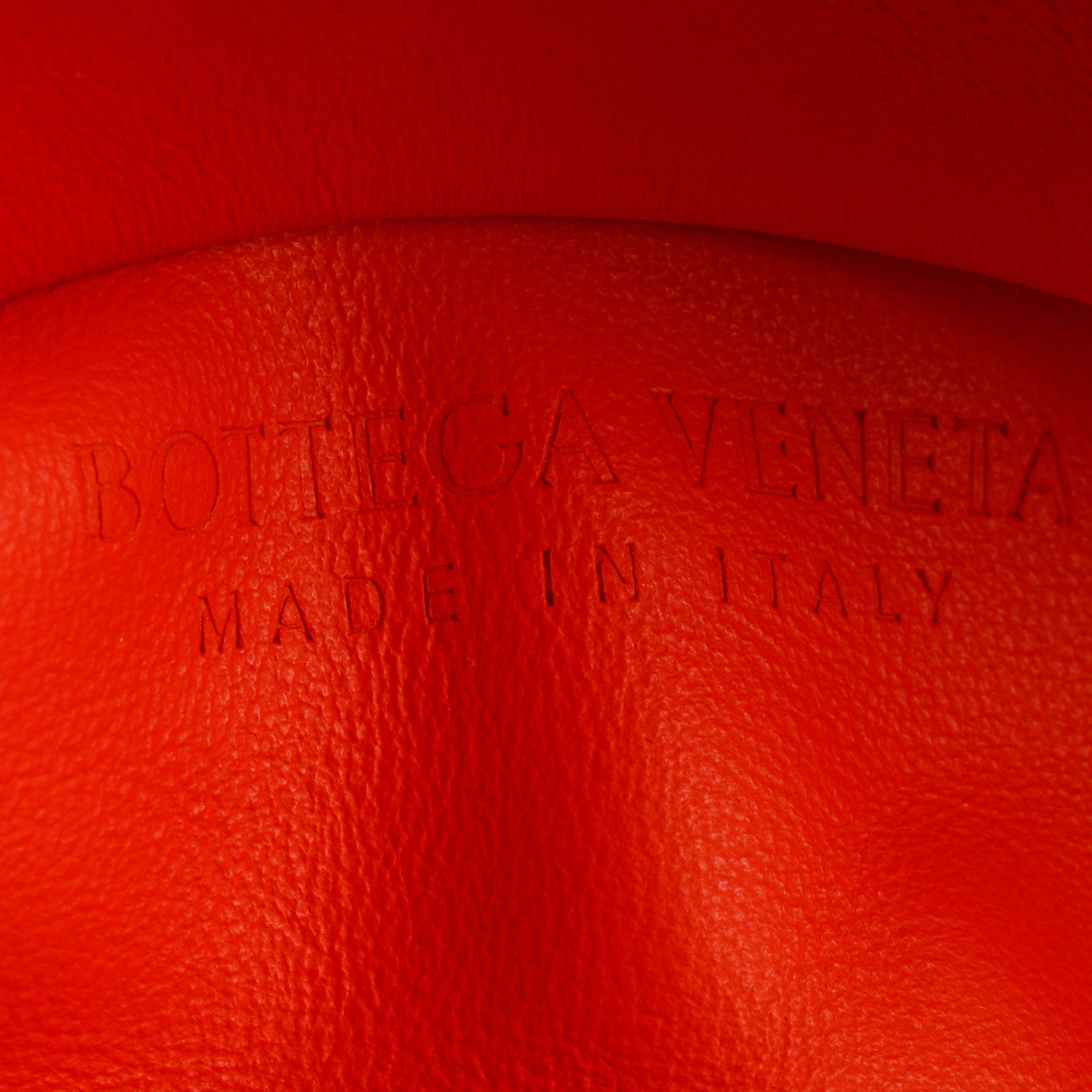 Bottega Veneta Orange Nappa Leather The Chain Pouch