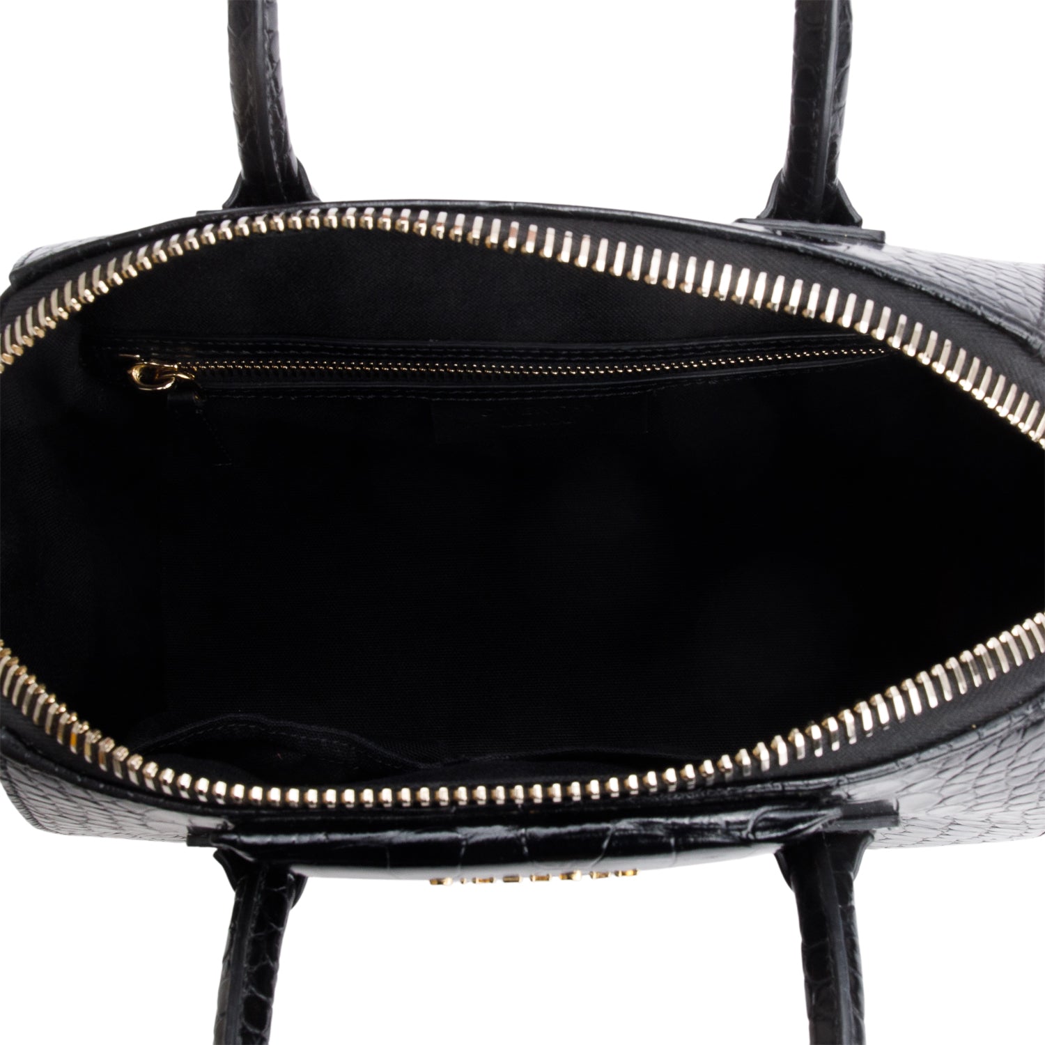 Givenchy 2020 Black Croc-Embossed Leather Small Antigona Bag