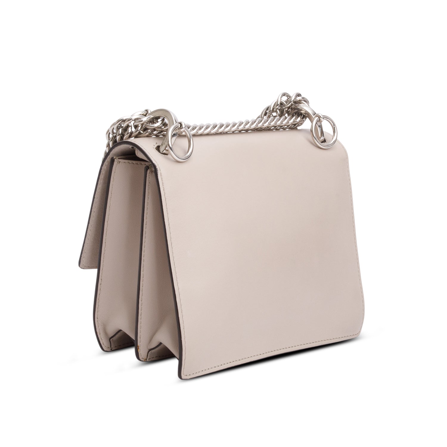 Fendi Pink Calfskin Leather Small Kan I Shoulder Bag