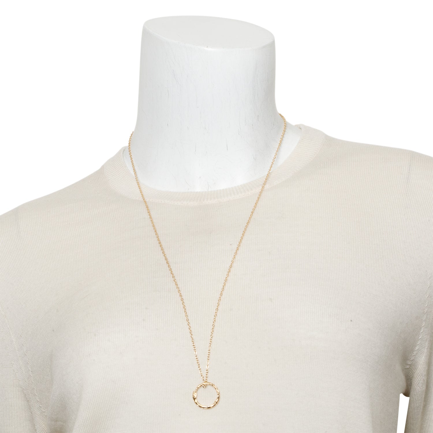 Gucci 18k Yellow Gold Ouroboros Snake Circle Pendant Necklace w/ Box