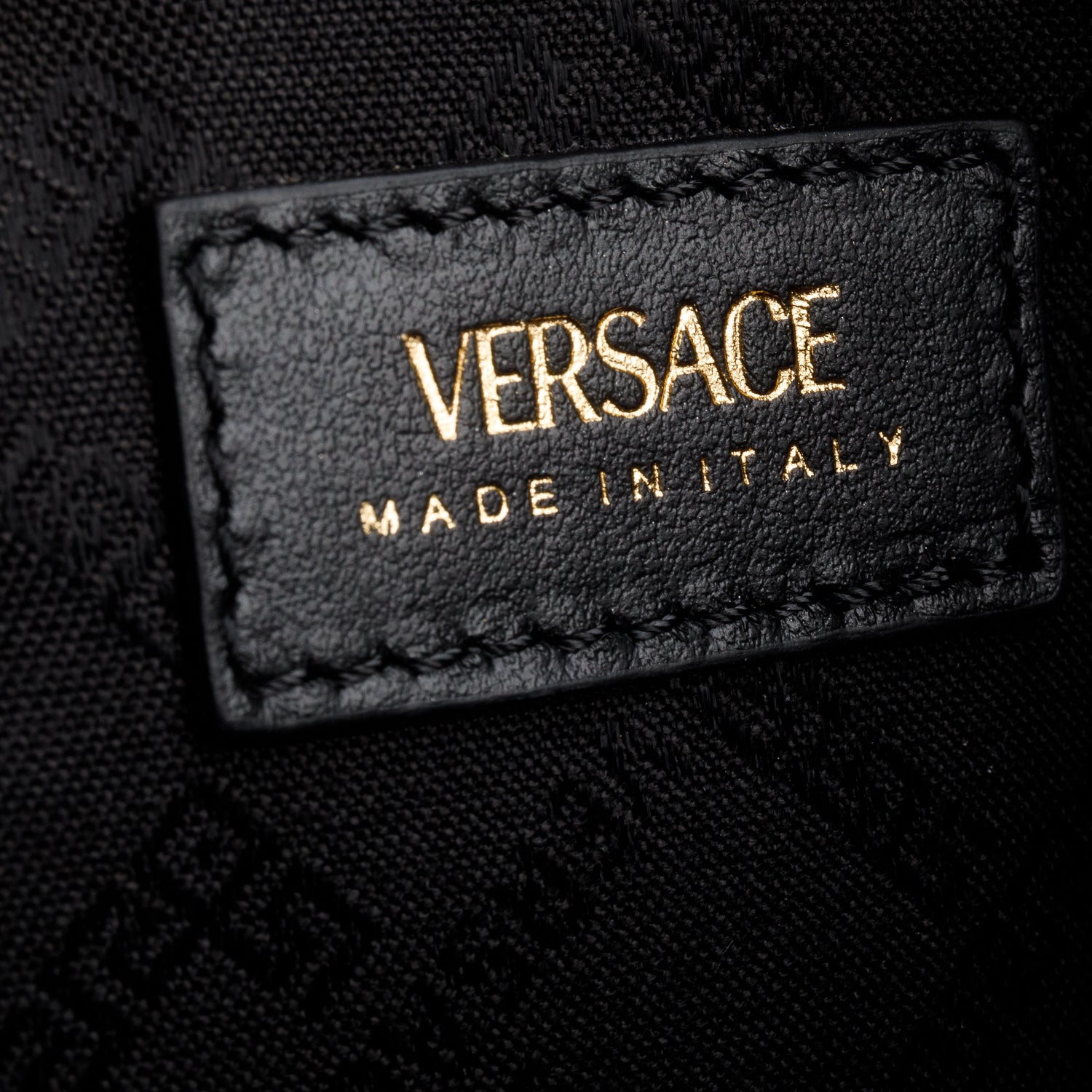 Versace Pink Coated Canvas Calfskin La Greca Shoulder Bag