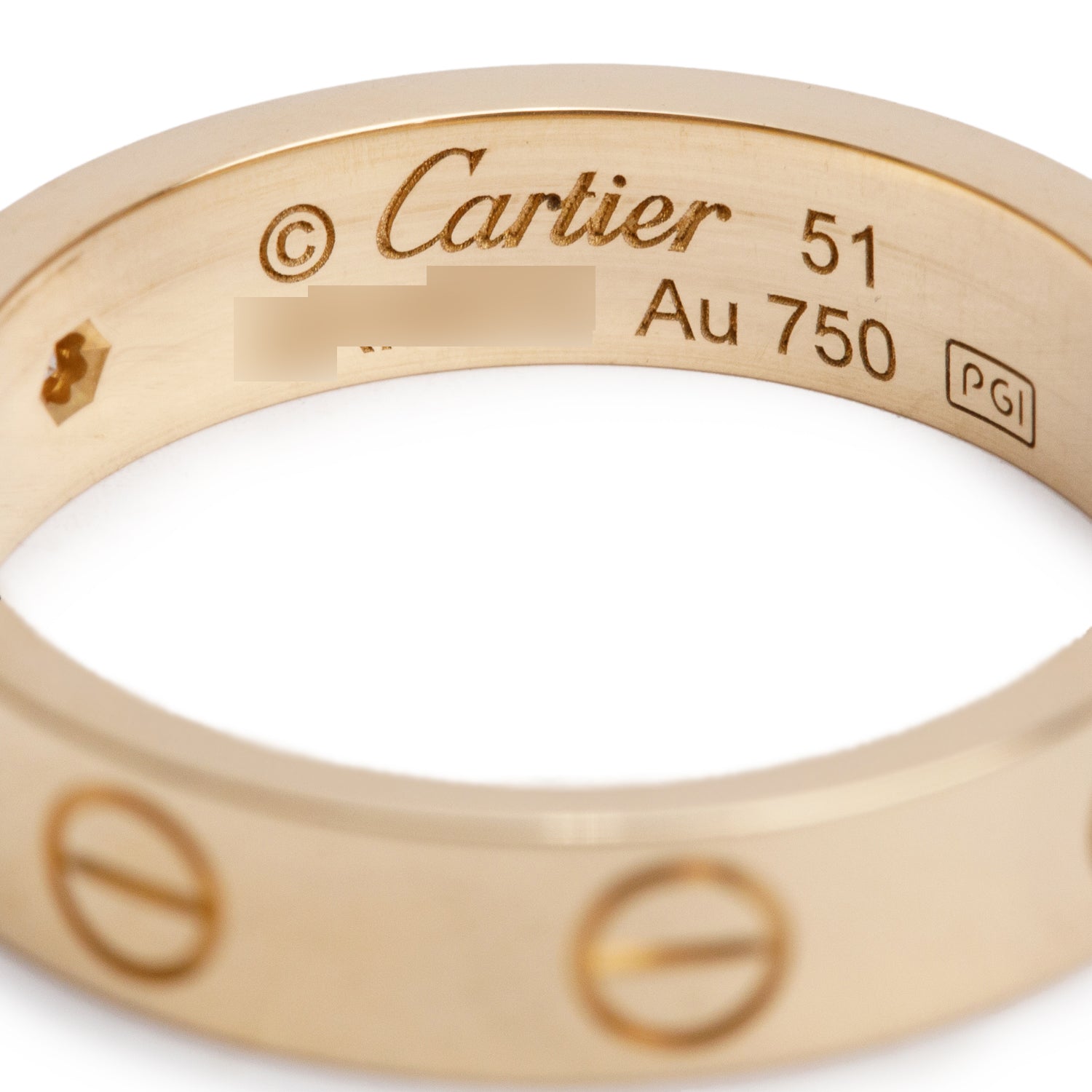 Cartier 2021 18k Yellow Gold 1 Diamond 4 MM Love Wedding Band Ring, Size 51 5.5 w/ Box & Certificate