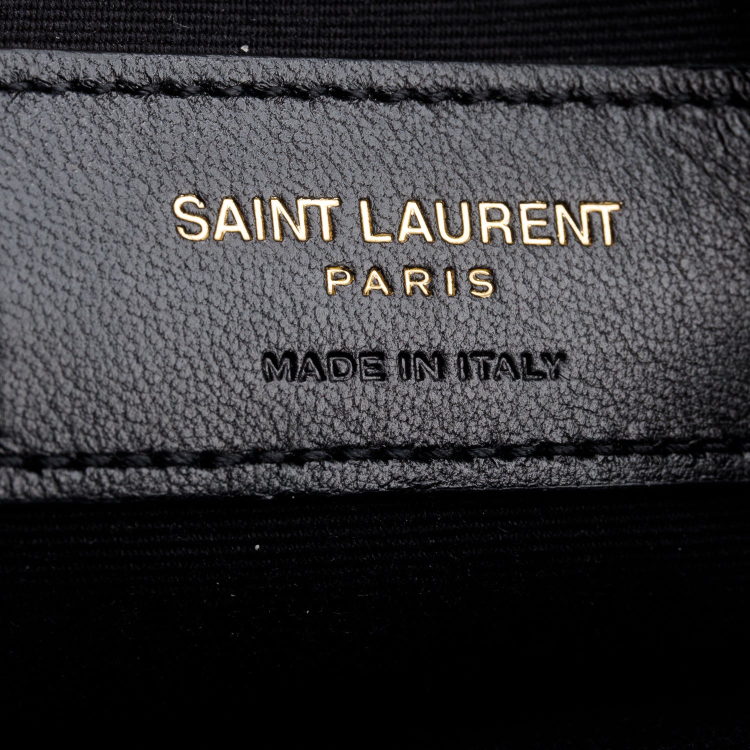 Saint Laurent Black Calfskin Matelasse Monogram Cassandre A5 Pouch w/ Box