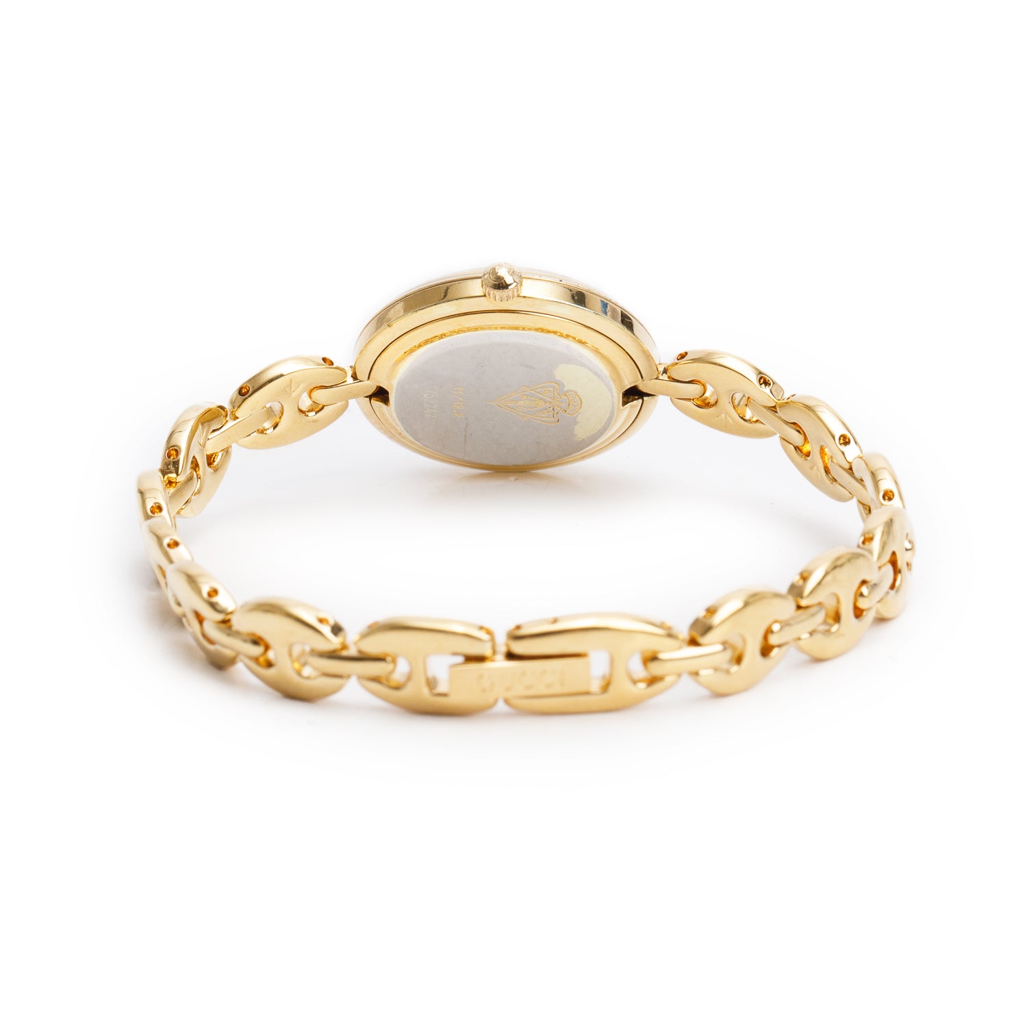 Gucci Gold Plated Stainless Steel 1100 Series 26 MM Watch w/ Box & 4 Multicolour Bezels