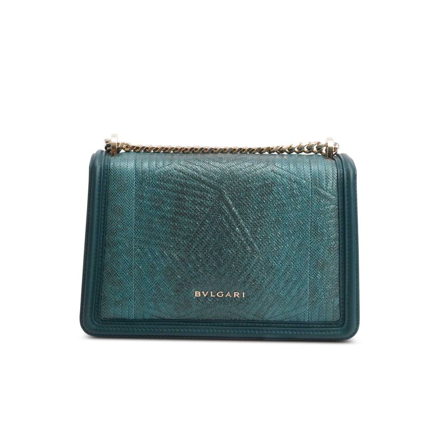 Bulgari Green Python Serpenti Forever Shoulder Bag w/ Authenticity Card
