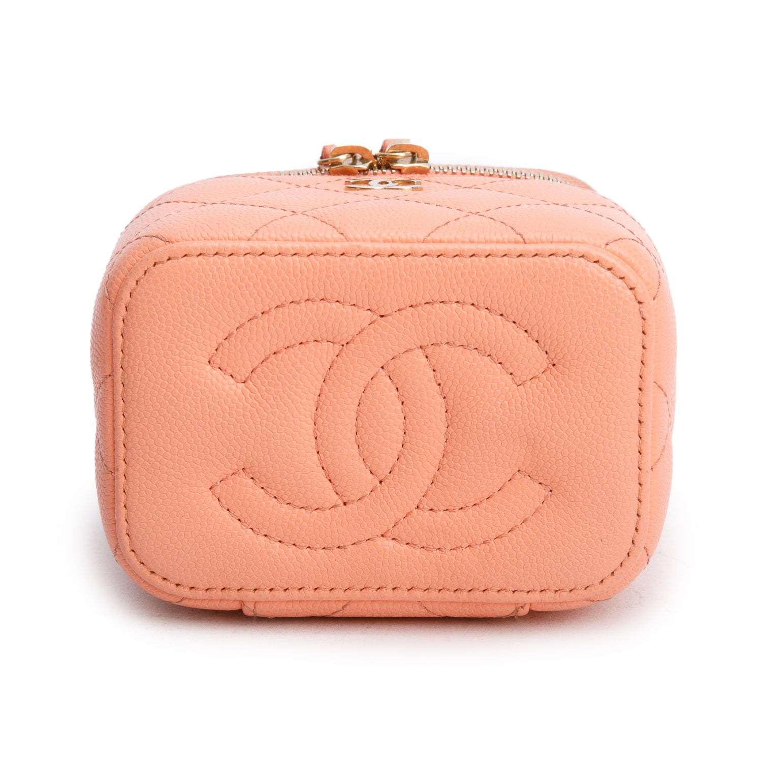 Chanel 2022 Pink Lambskin Quilted Extra Mini Vanity Case w/ Box & Receipt
