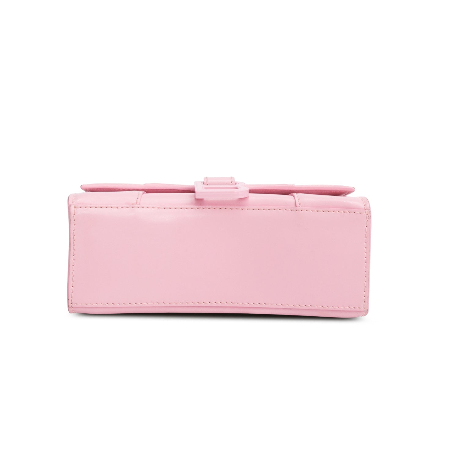 Balenciaga Pink Shiny Box Calfskin Leather XS Hourglass Top Handle Bag w/ Strap