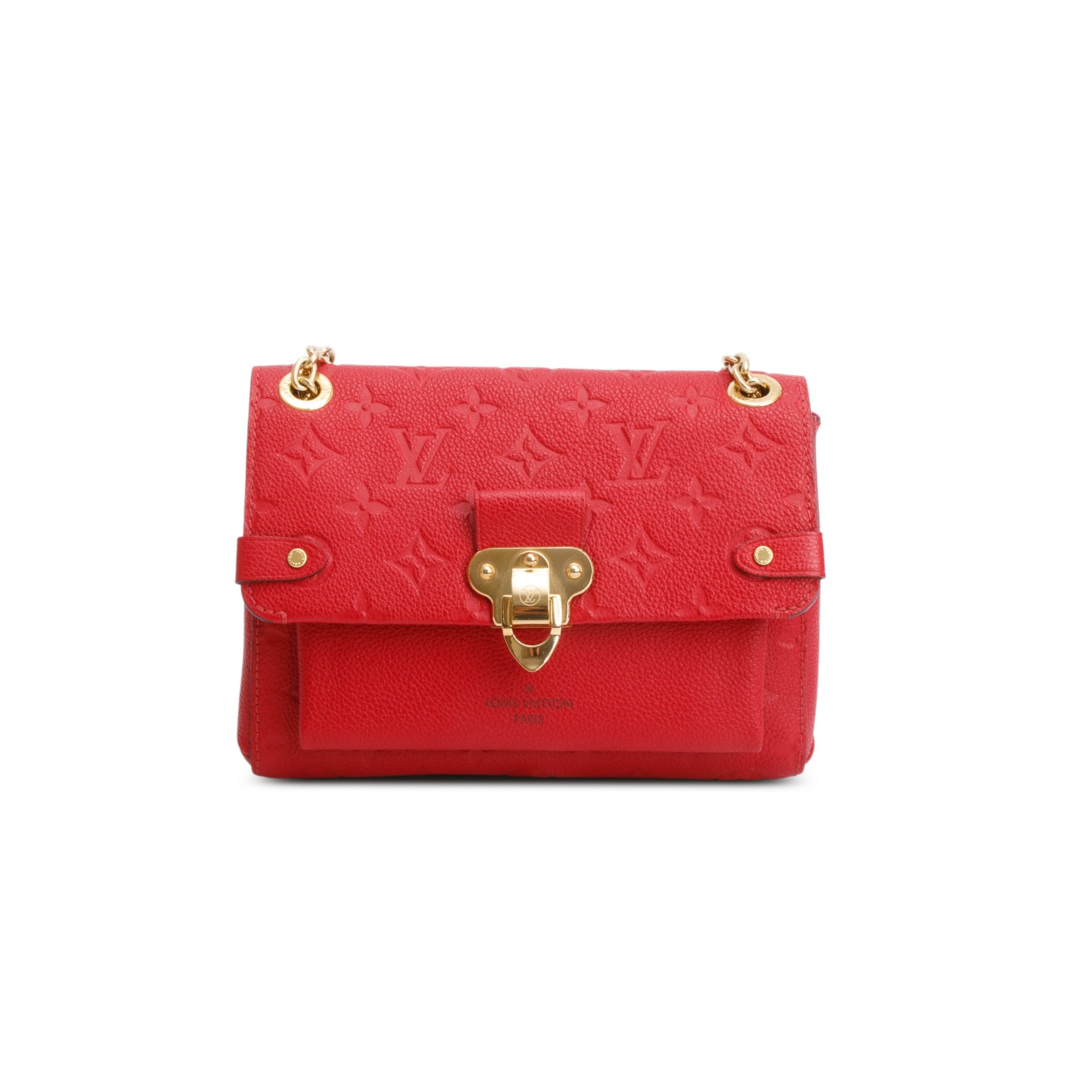 Louis Vuitton 2020 Red Monogram Empreinte Leather Vavin BB