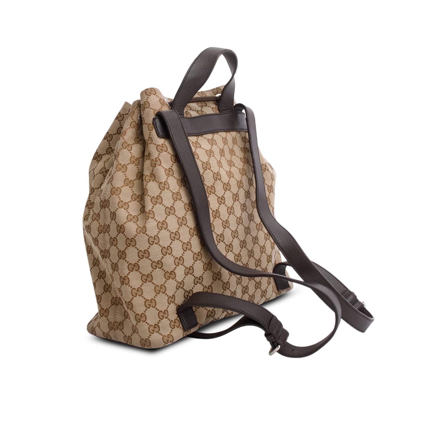 Gucci Monogram Dollar Calfskin O Drawstring Backpack