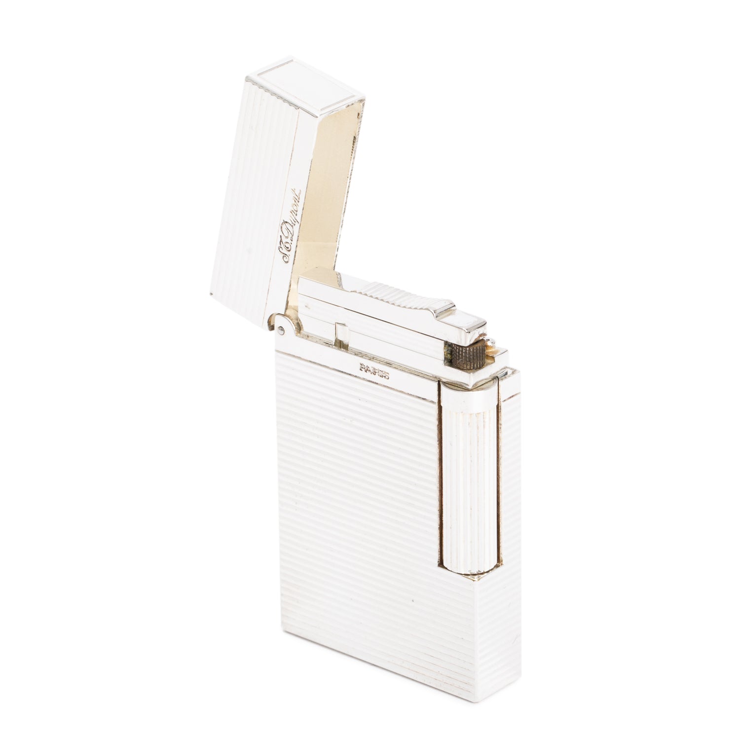 S.T. Dupont Silver-Plated Metal Guilloche Lighter