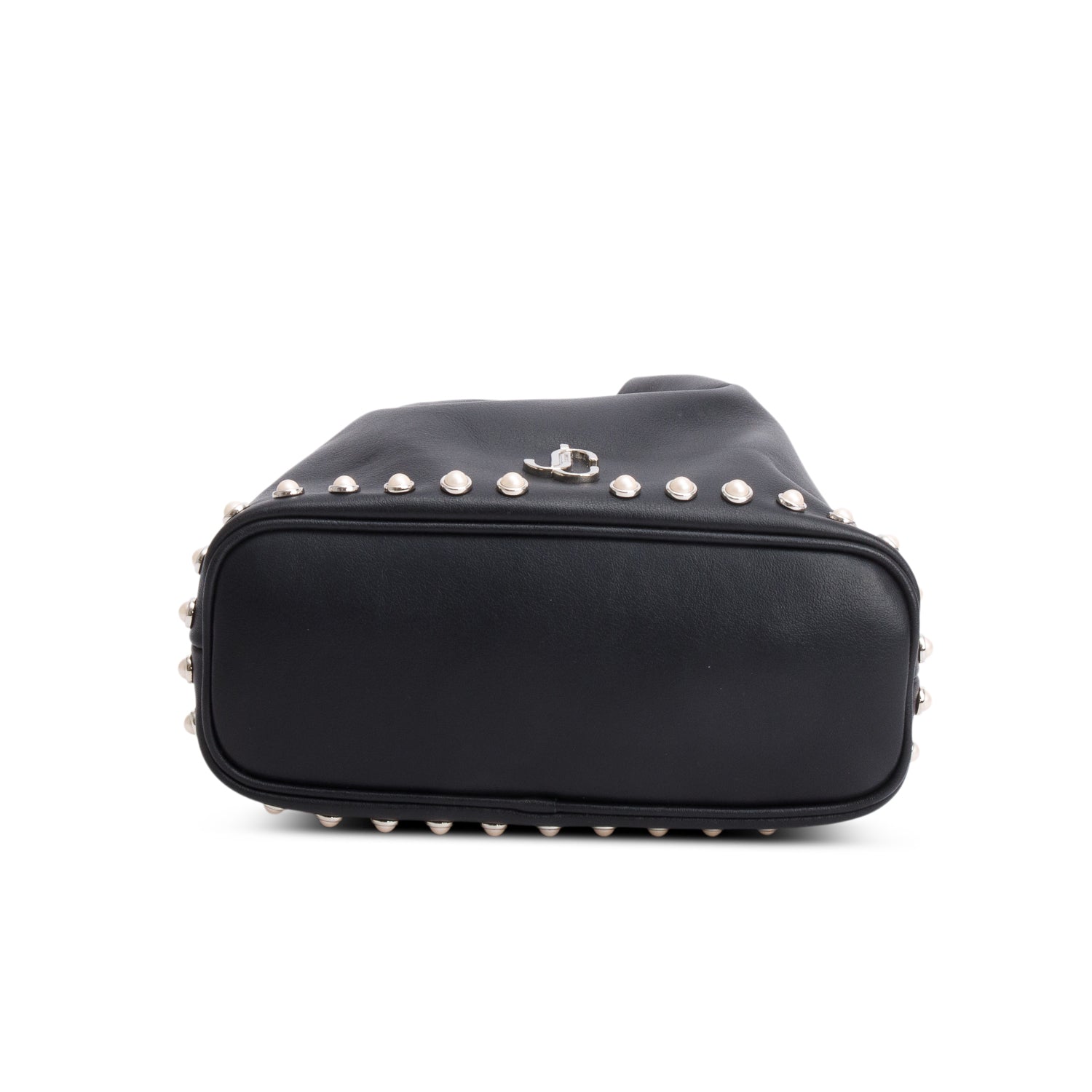 Jimmy Choo Black Smooth Leather Marcheline Bucket Bag