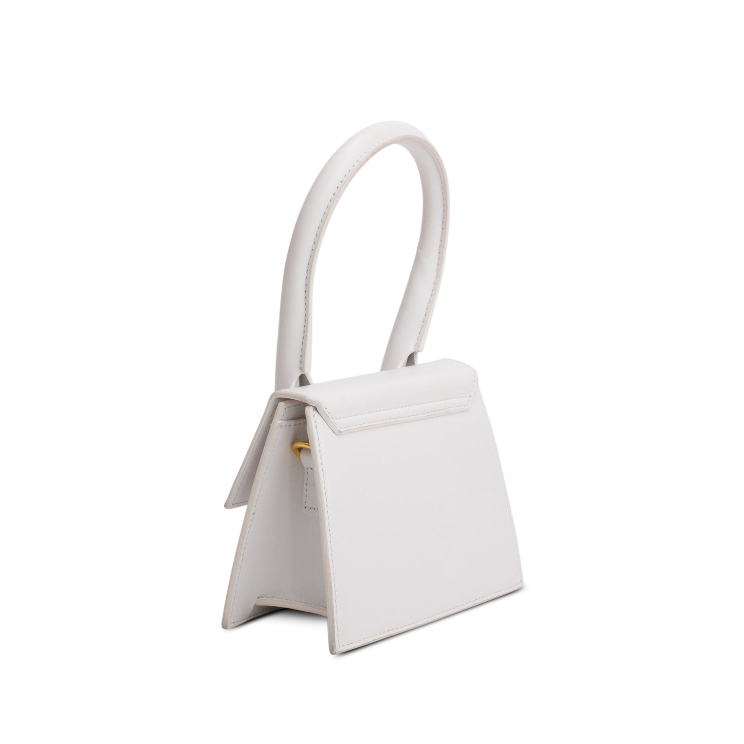 Jacquemus White Smooth Calfskin Le Chiquito Moyen w/ Strap
