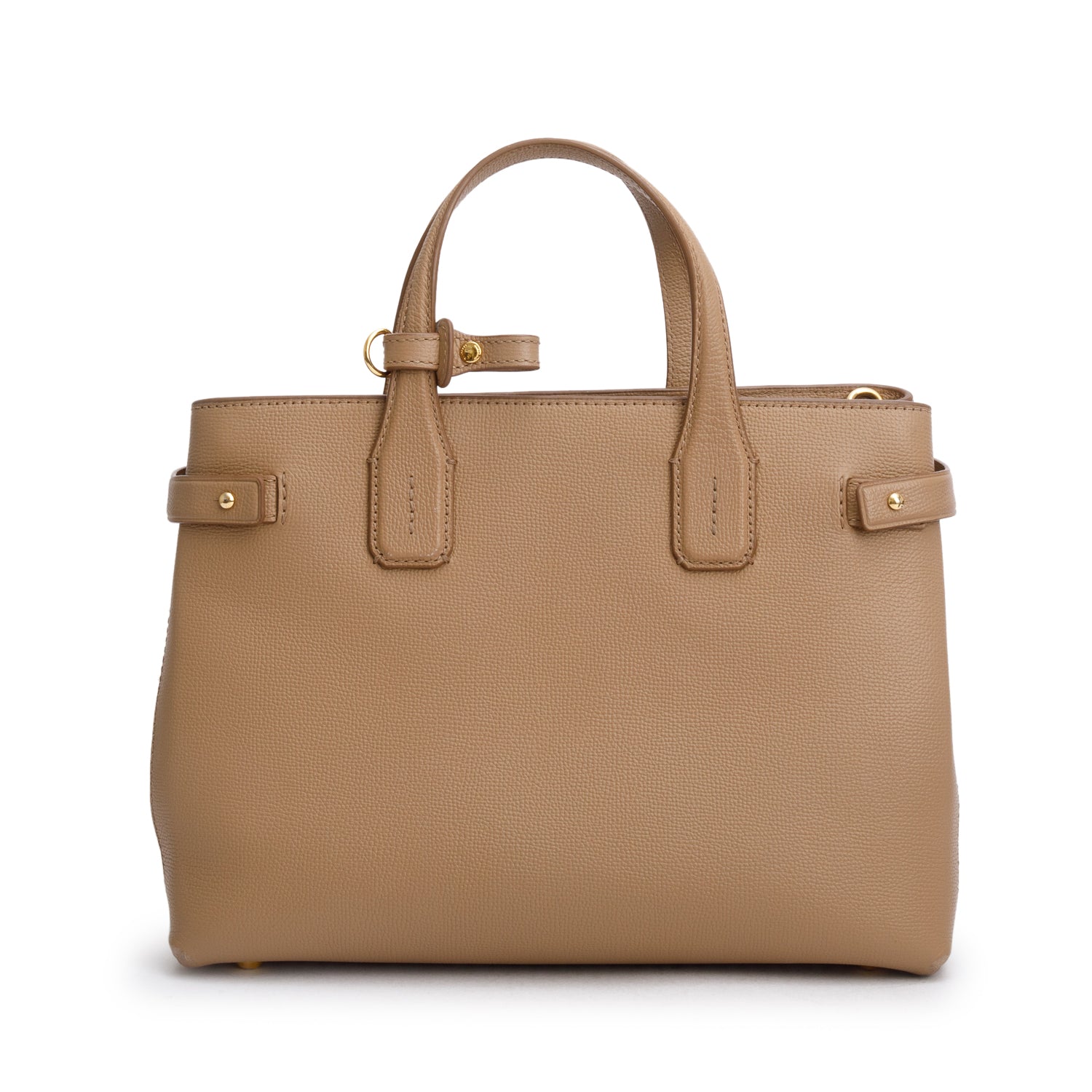 Burberry Brown Derby Calfskin Medium Banner Tote w/ Strap