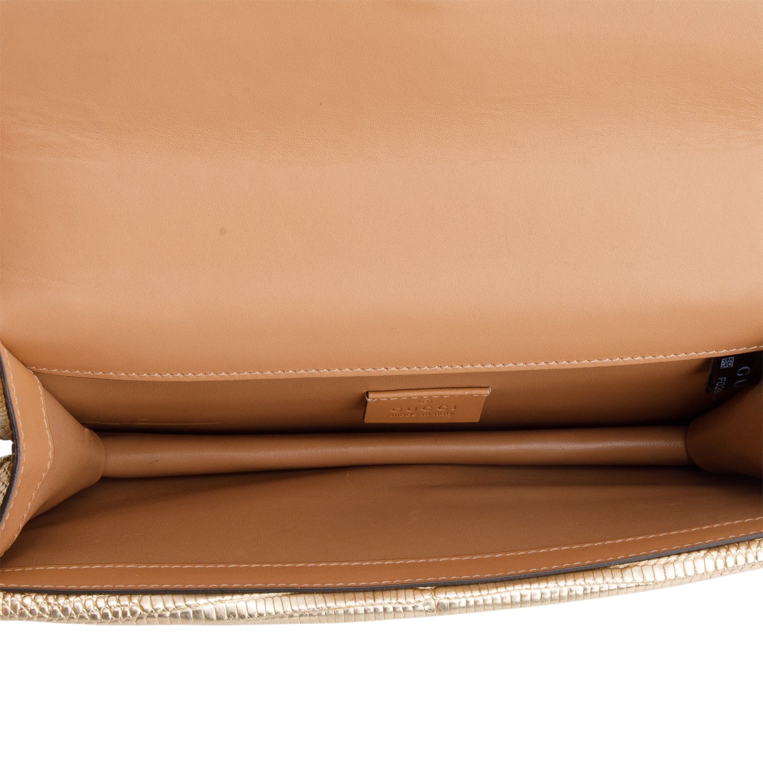 Gucci Gold Metallic Lizard Embossed Crystal Small Dionysus Shoulder Bag w/ Box