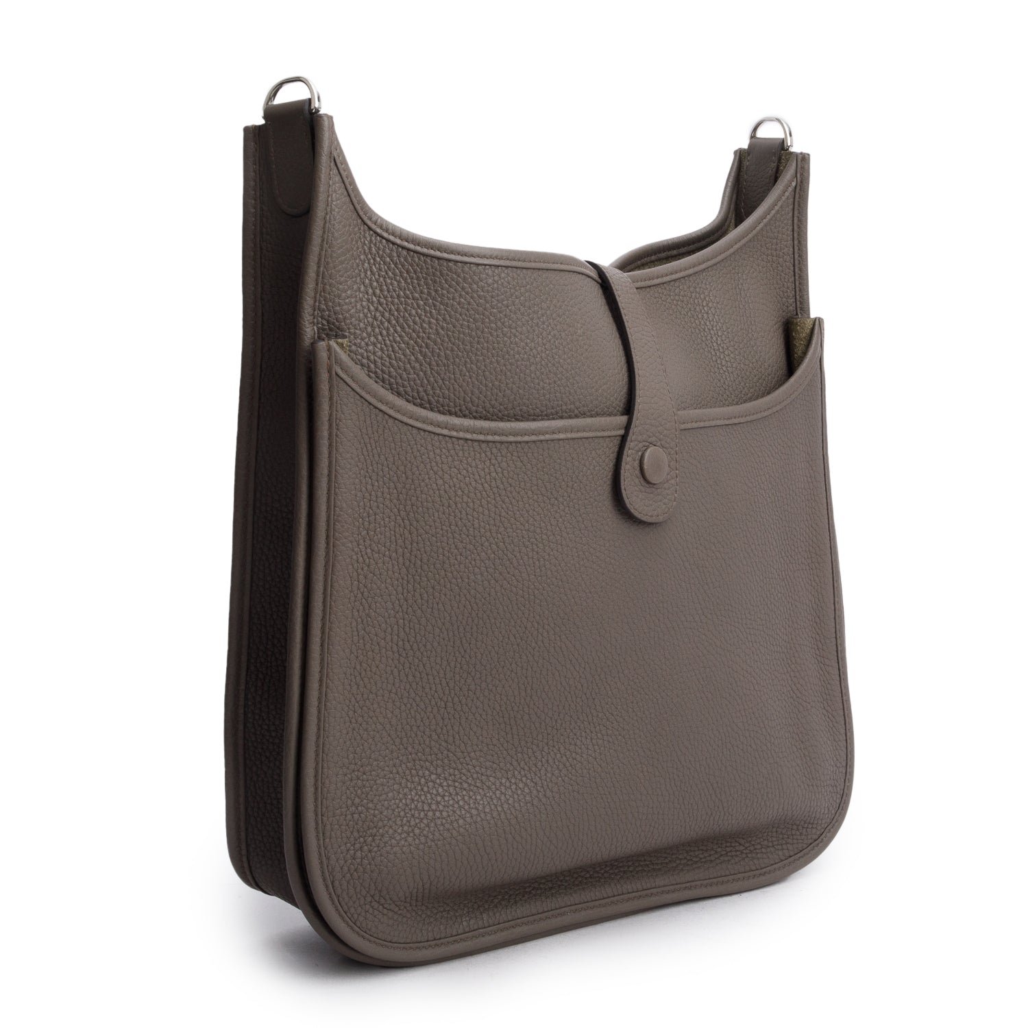 Hermes Gris Etain Taurillon Clemence Evelyne III 29 Bag