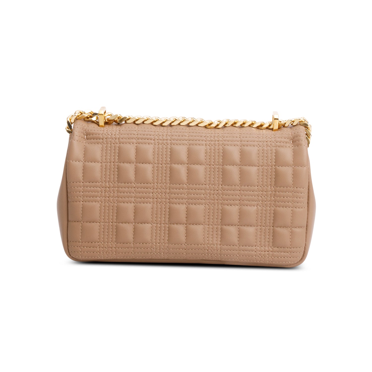 Burberry Brown Lambskin Quilted Small Lola Bag