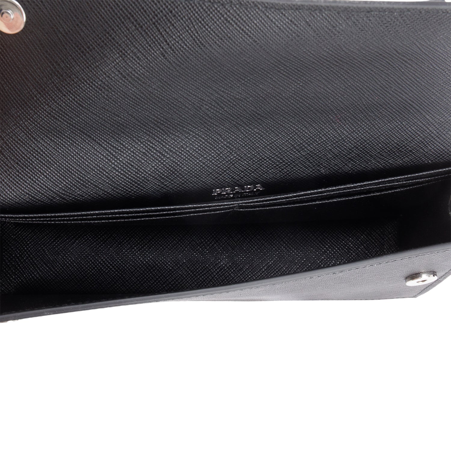 Prada Black Saffiano Leather Pocket Belt Bag