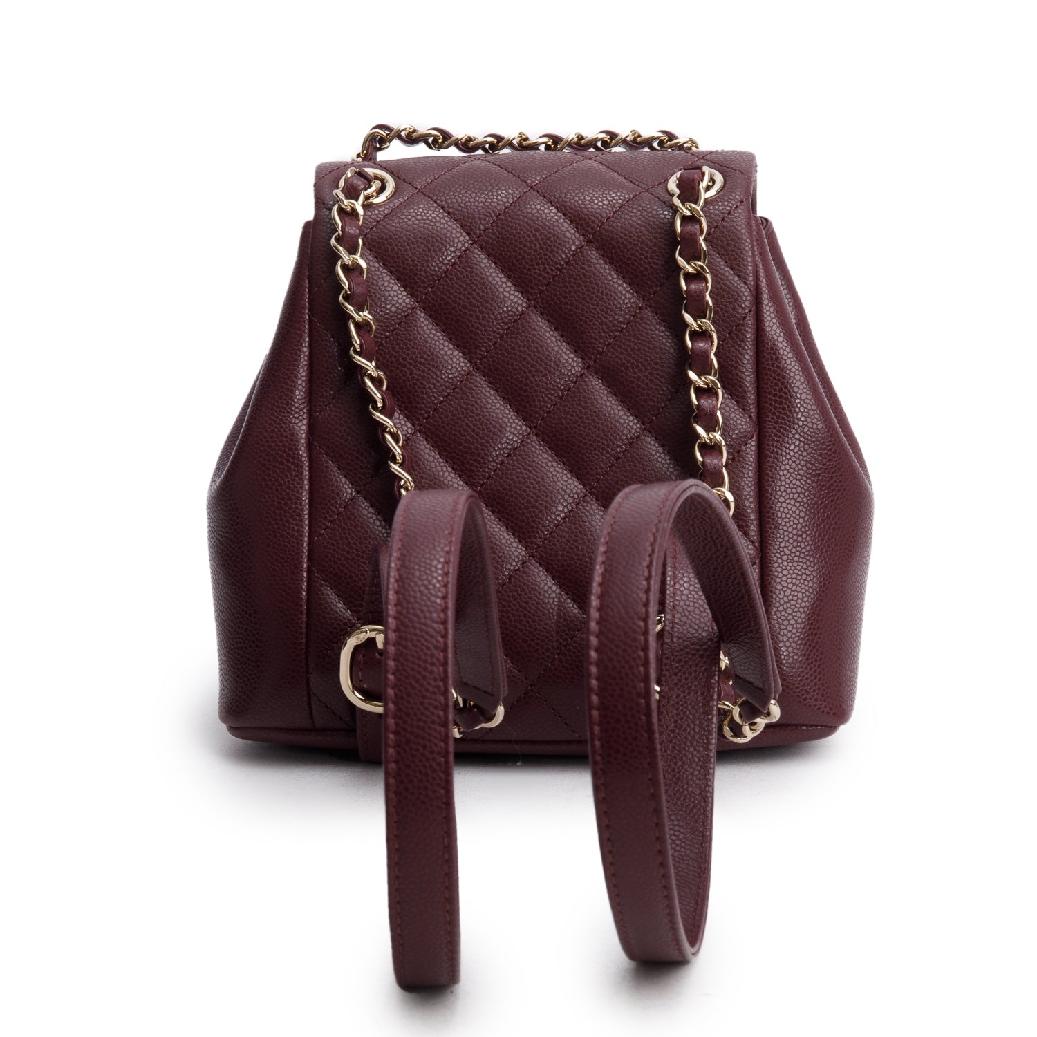 Chanel Burgundy Caviar Mini Duma Backpack