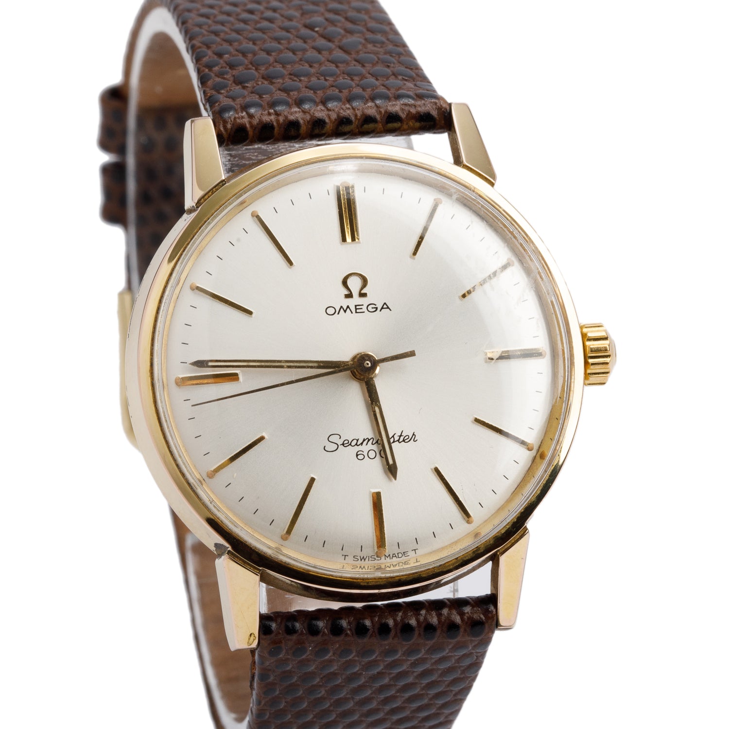 Omega Vintage Gold-Plated Stainless Steel Seamaster 34 MM Manual Wind Watch