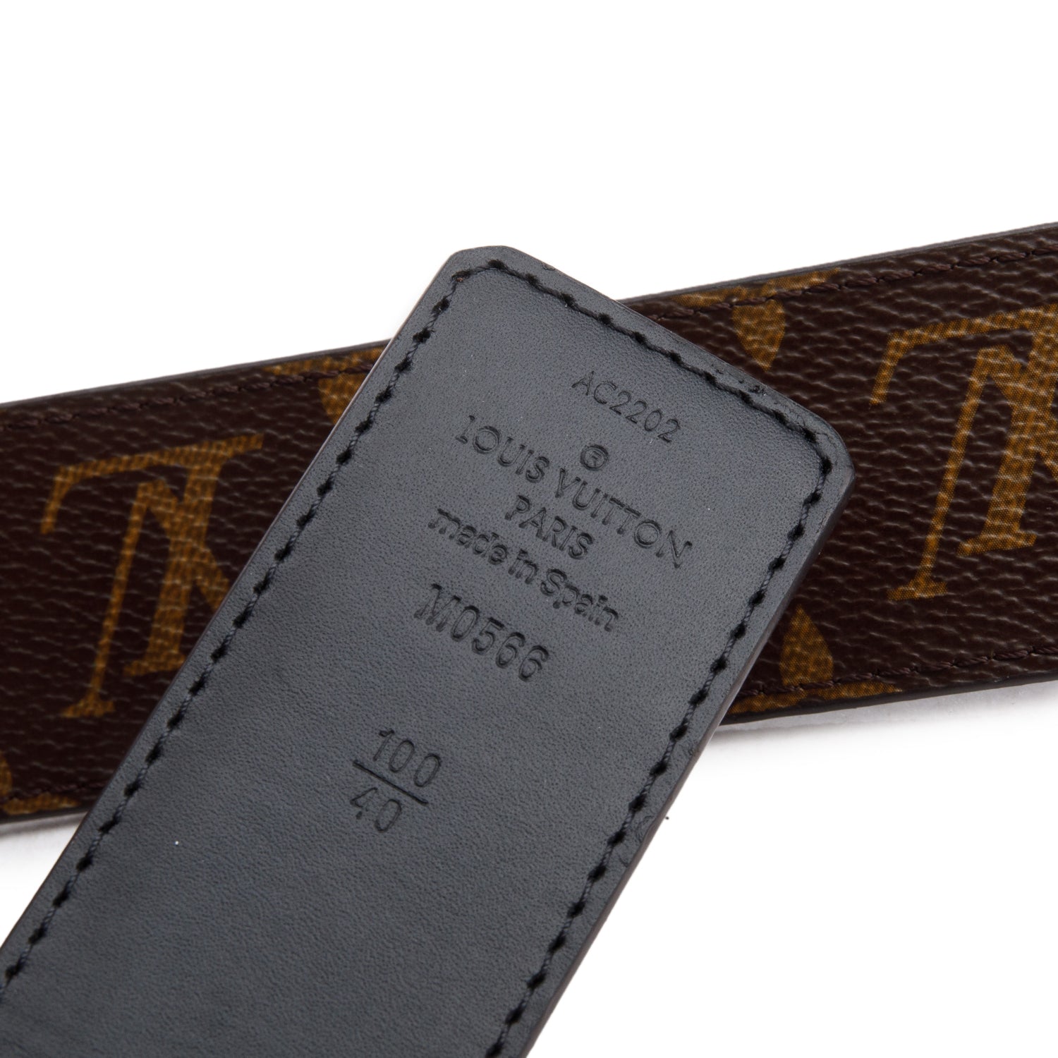 Louis Vuitton Monogram Canvas LV Initiales 40 MM Reversible Belt, Size 100 40 w/ Box