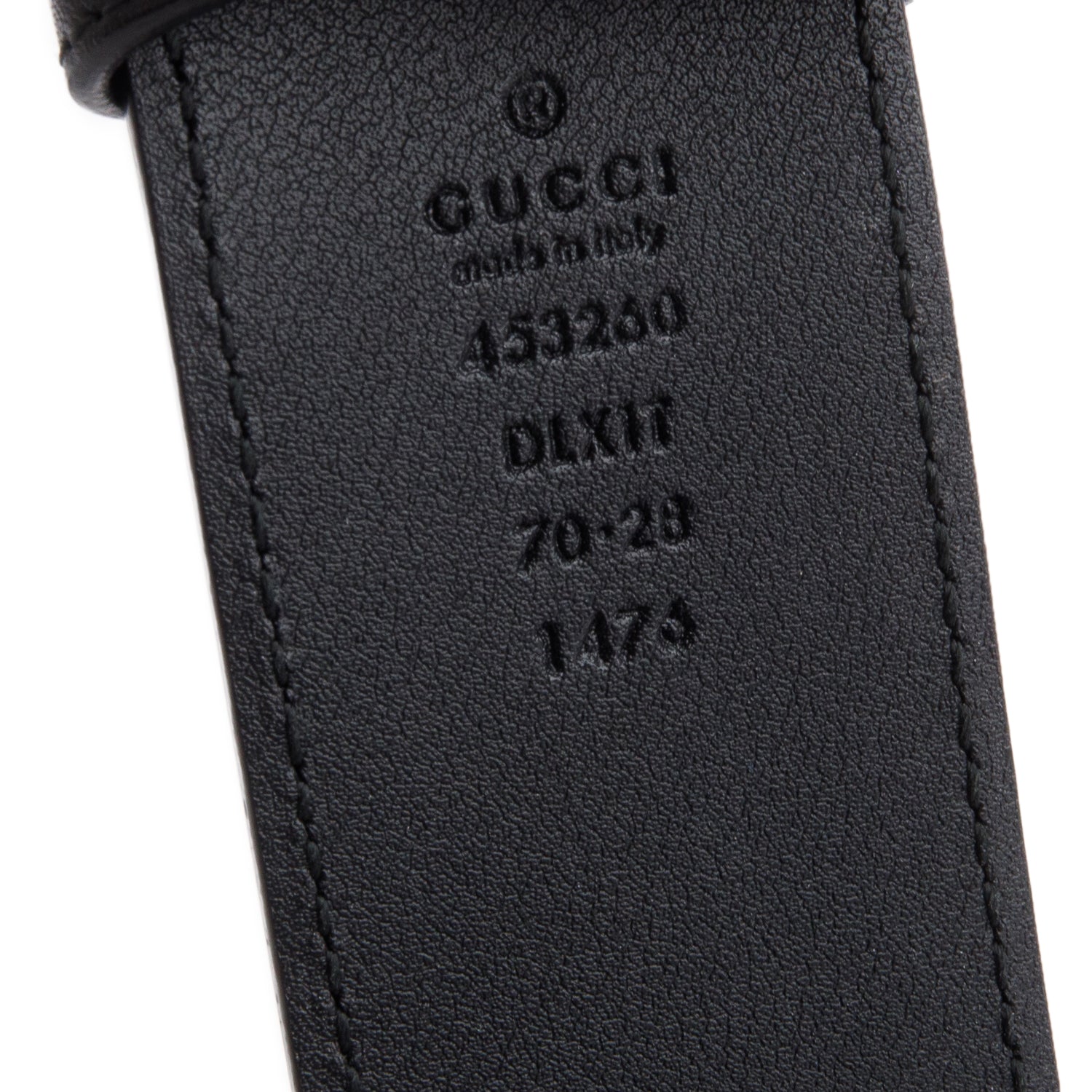 Gucci Moon Calfskin Pearl Double G Belt 70 28
