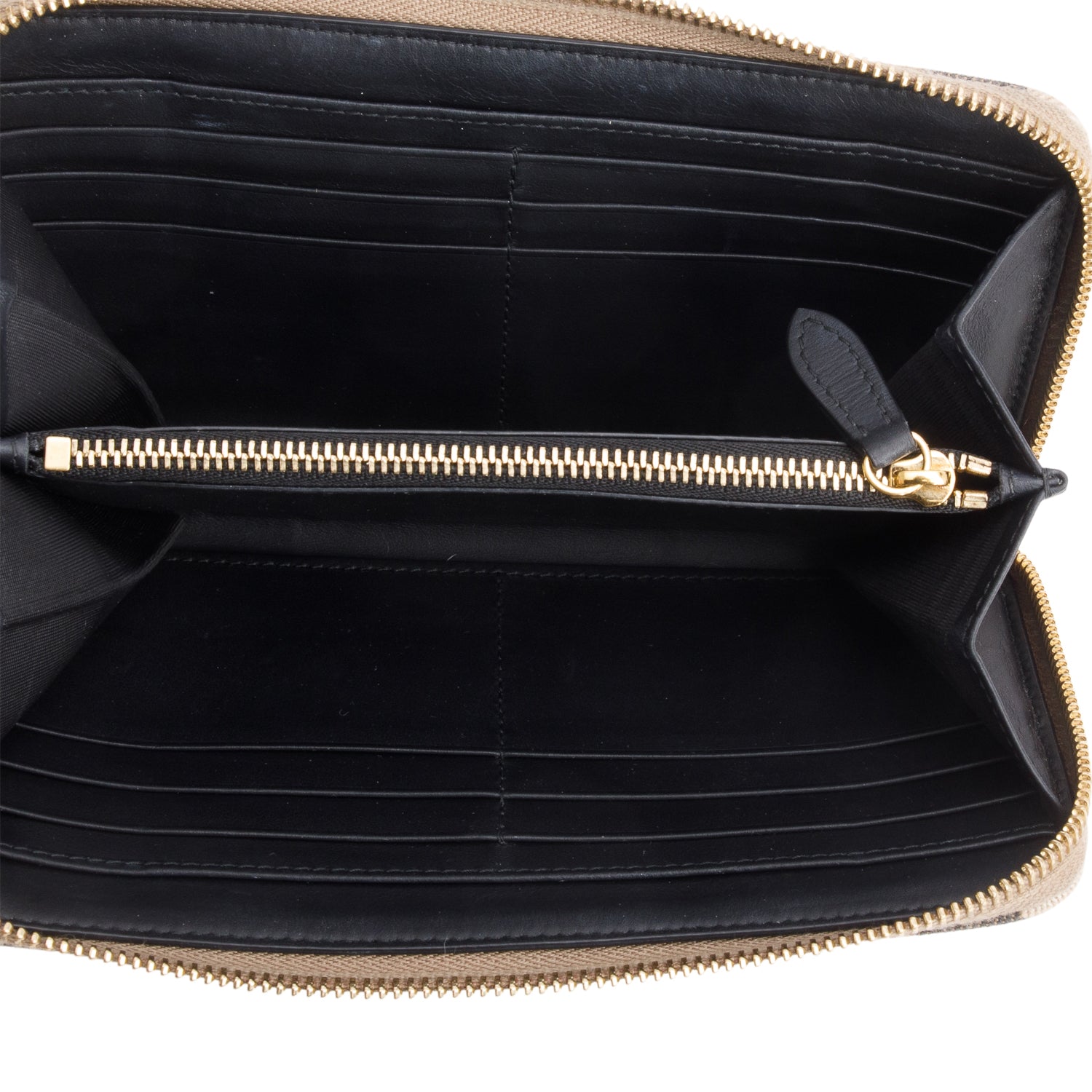 Burberry House Check Large Ziggy Zip Around Wallet