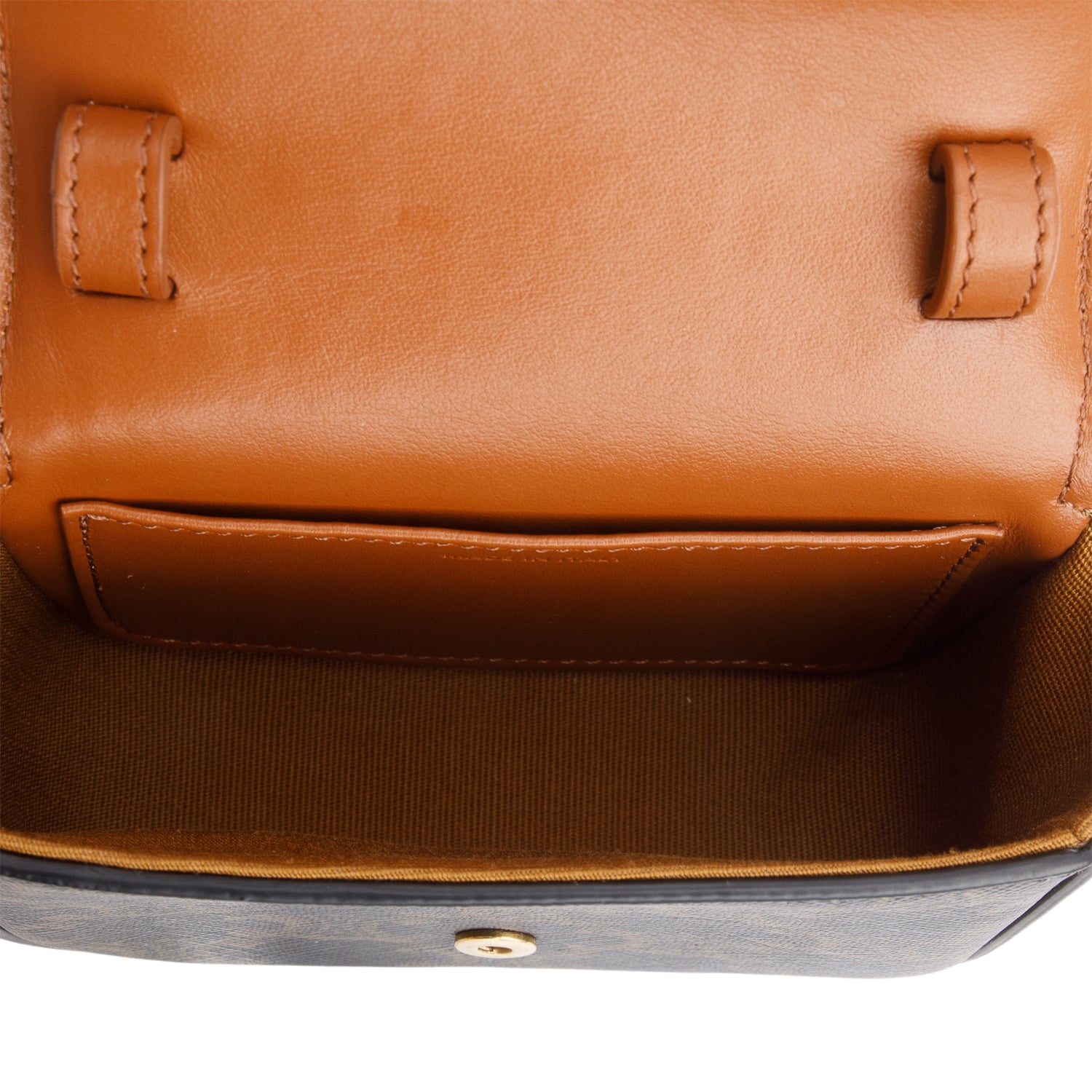 Celine 2022 Triomphe Canvas Calfskin Mini Claude w/ Strap