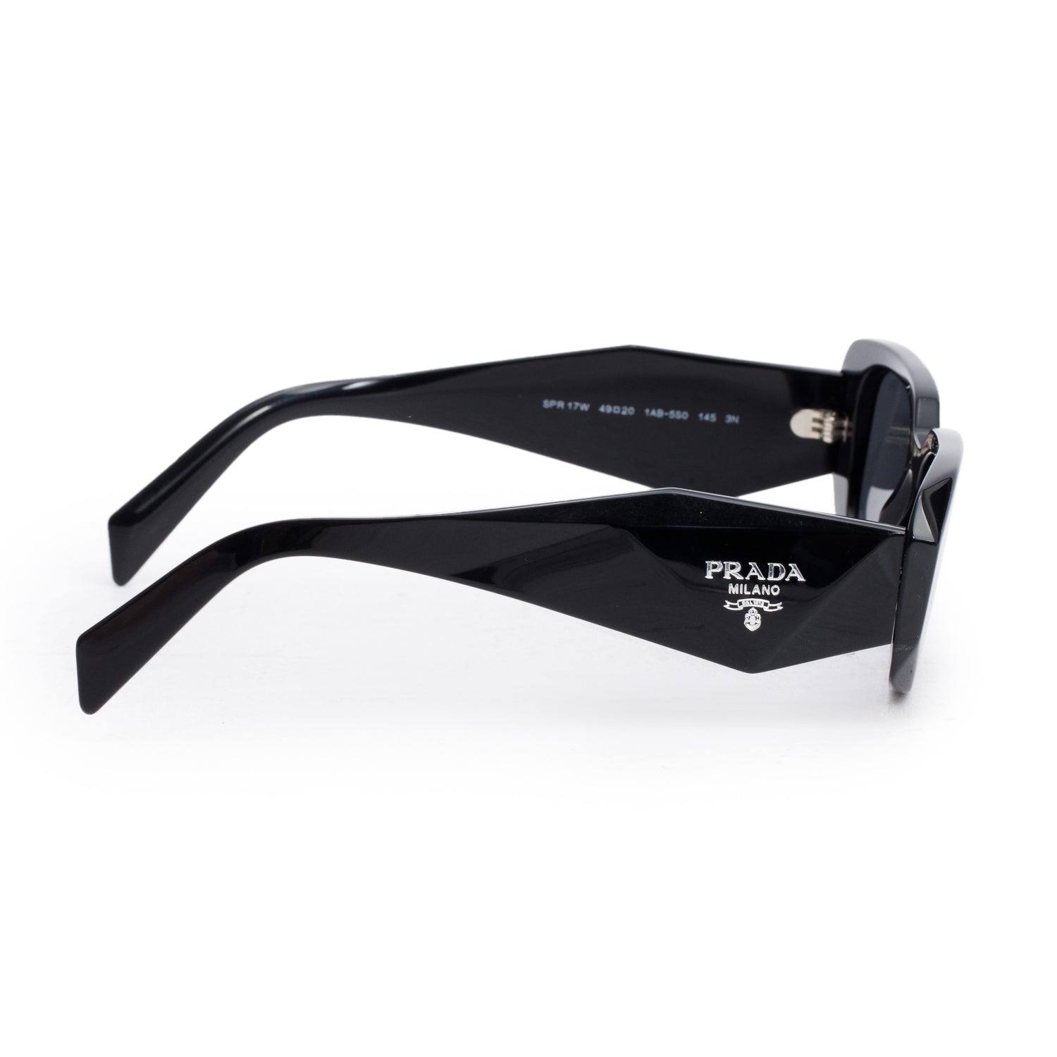 Prada SPR17W Black Acetate Symbole Sunglasses
