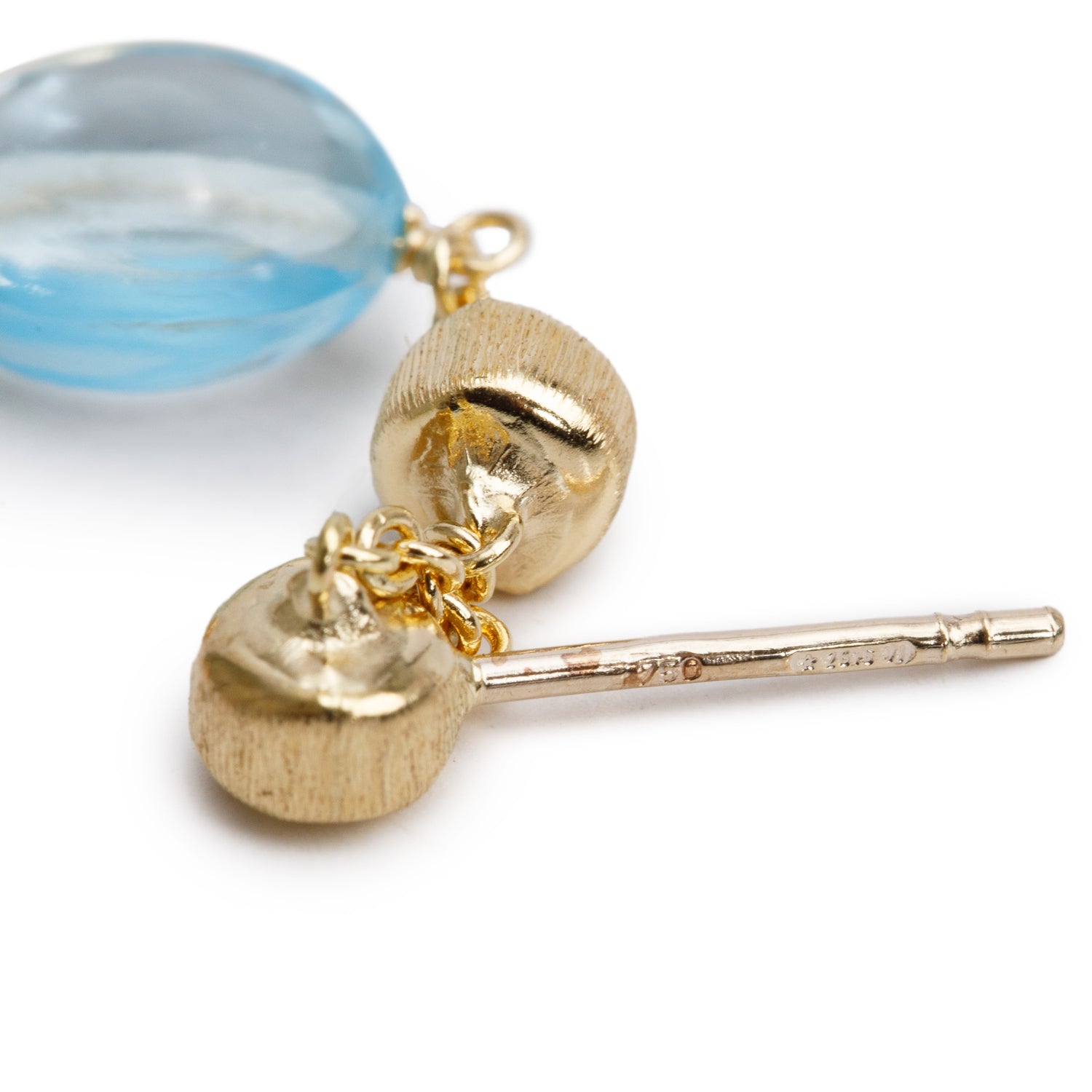 18k Yellow Gold Citrine & Topaz Drop Earrings