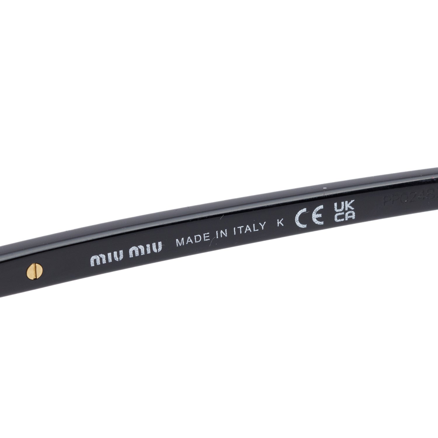 Miu Miu MUA06F Black Acetate Oval Sunglasses w/ Box & Case